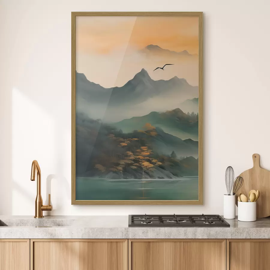 Fotobehang Mystieke Berg Dageraad f43588