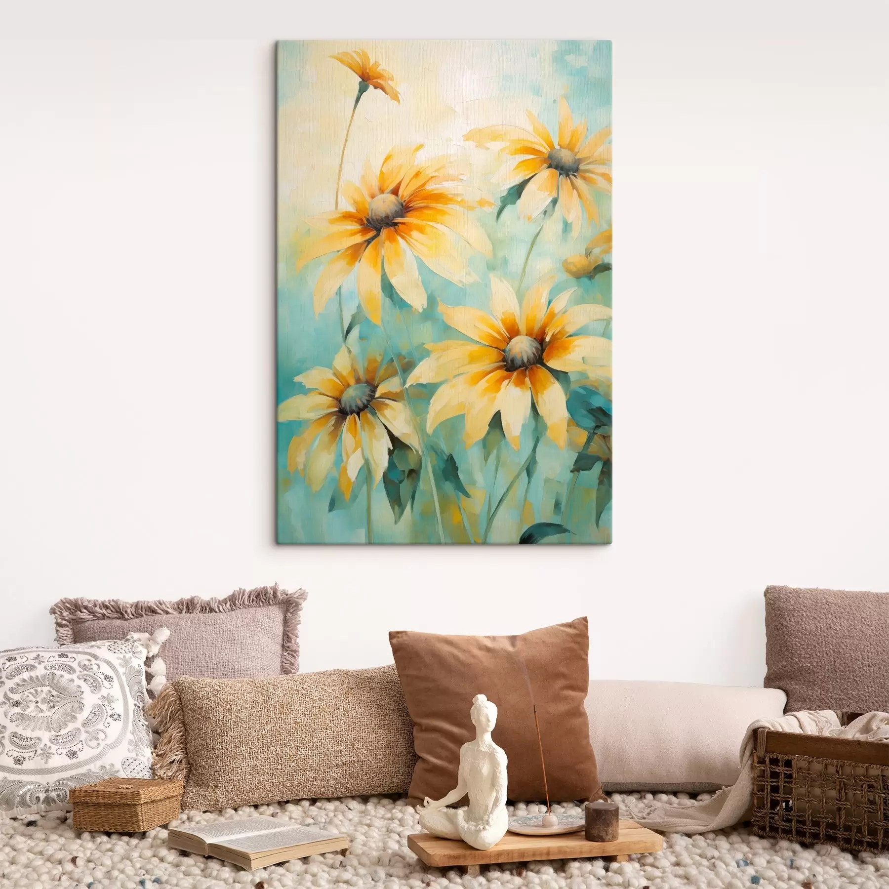  Schilderijen Zonovergoten wilde bloemen s43555