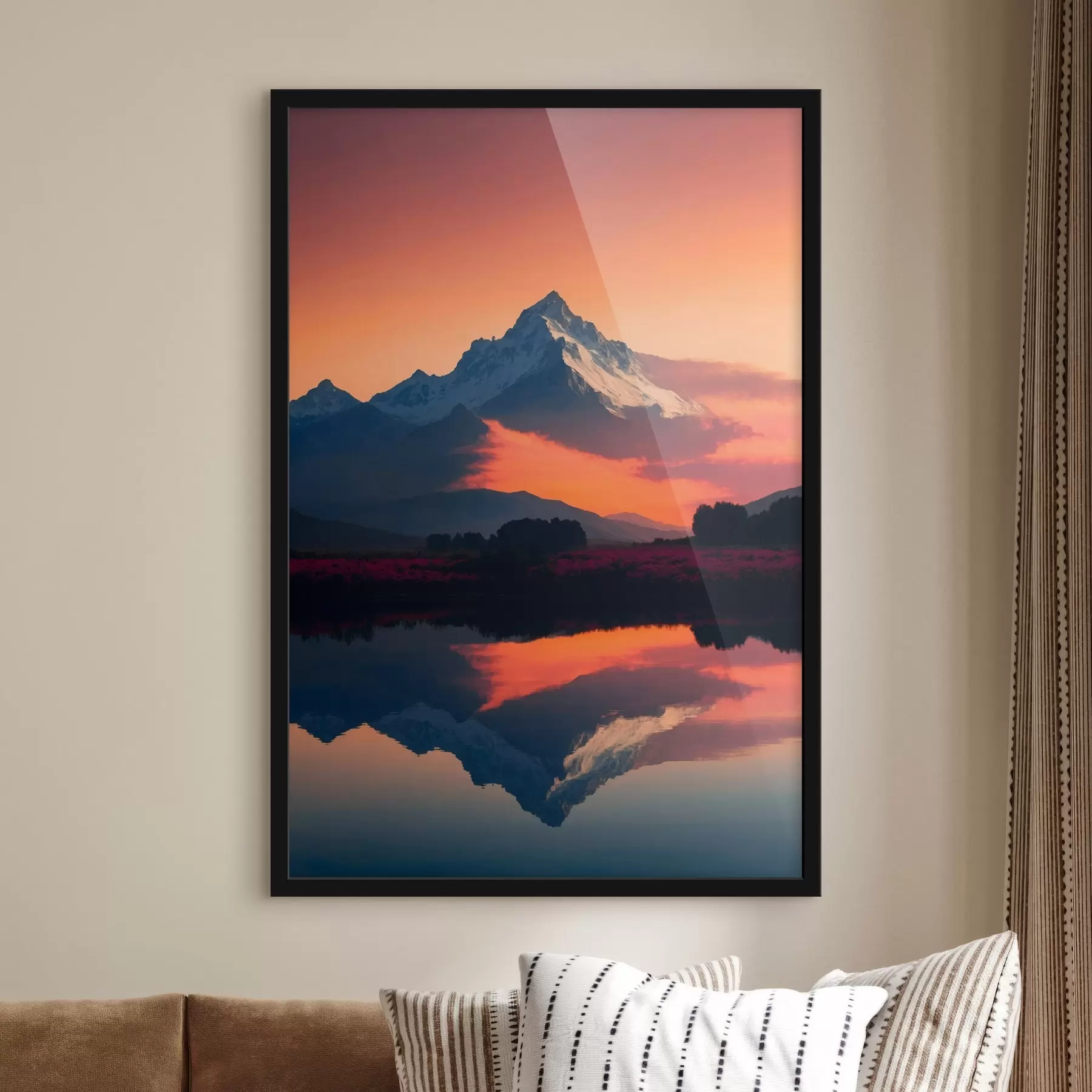 Fotobehang Grote besneeuwde berg f43465