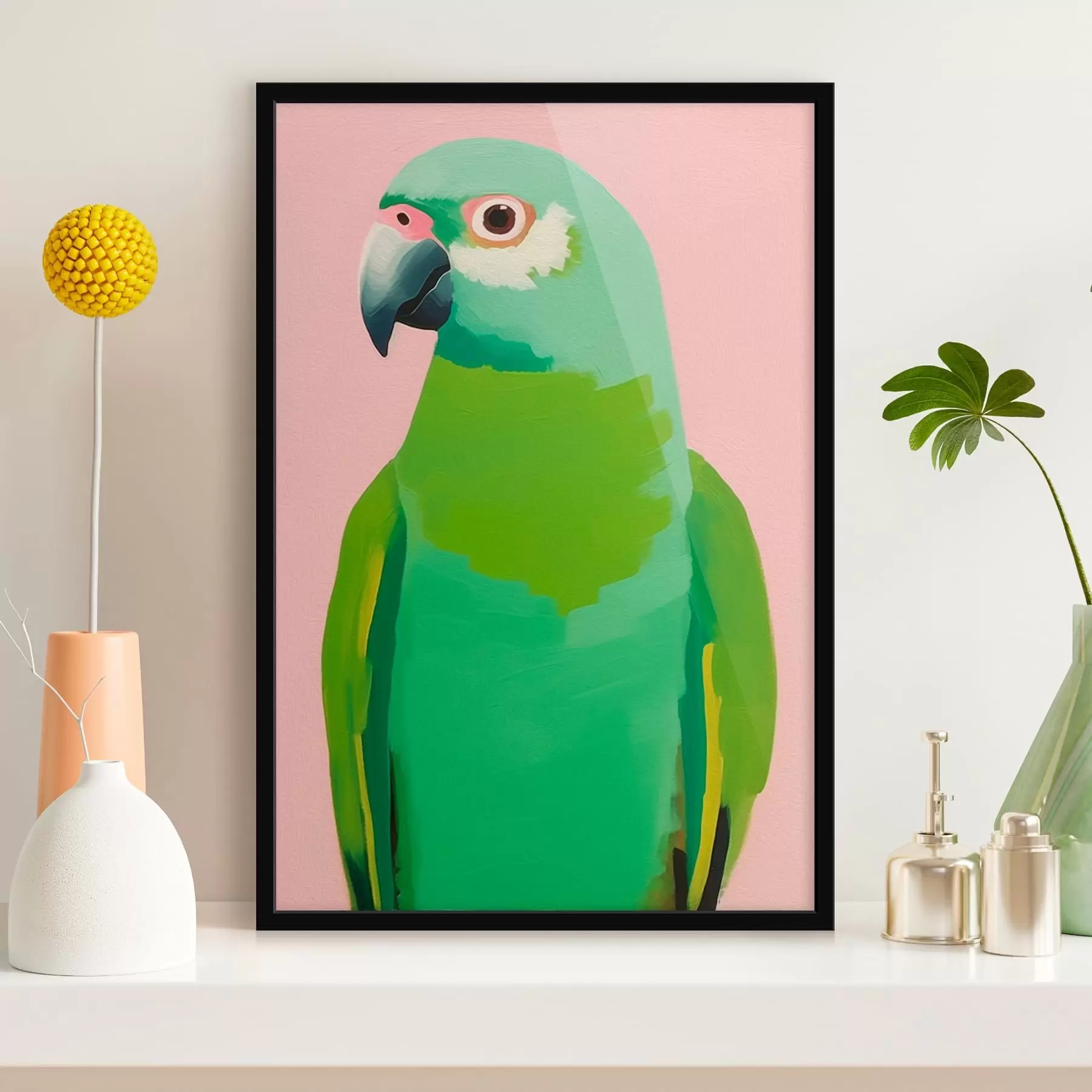 Fotobehang Groene papegaai f43928