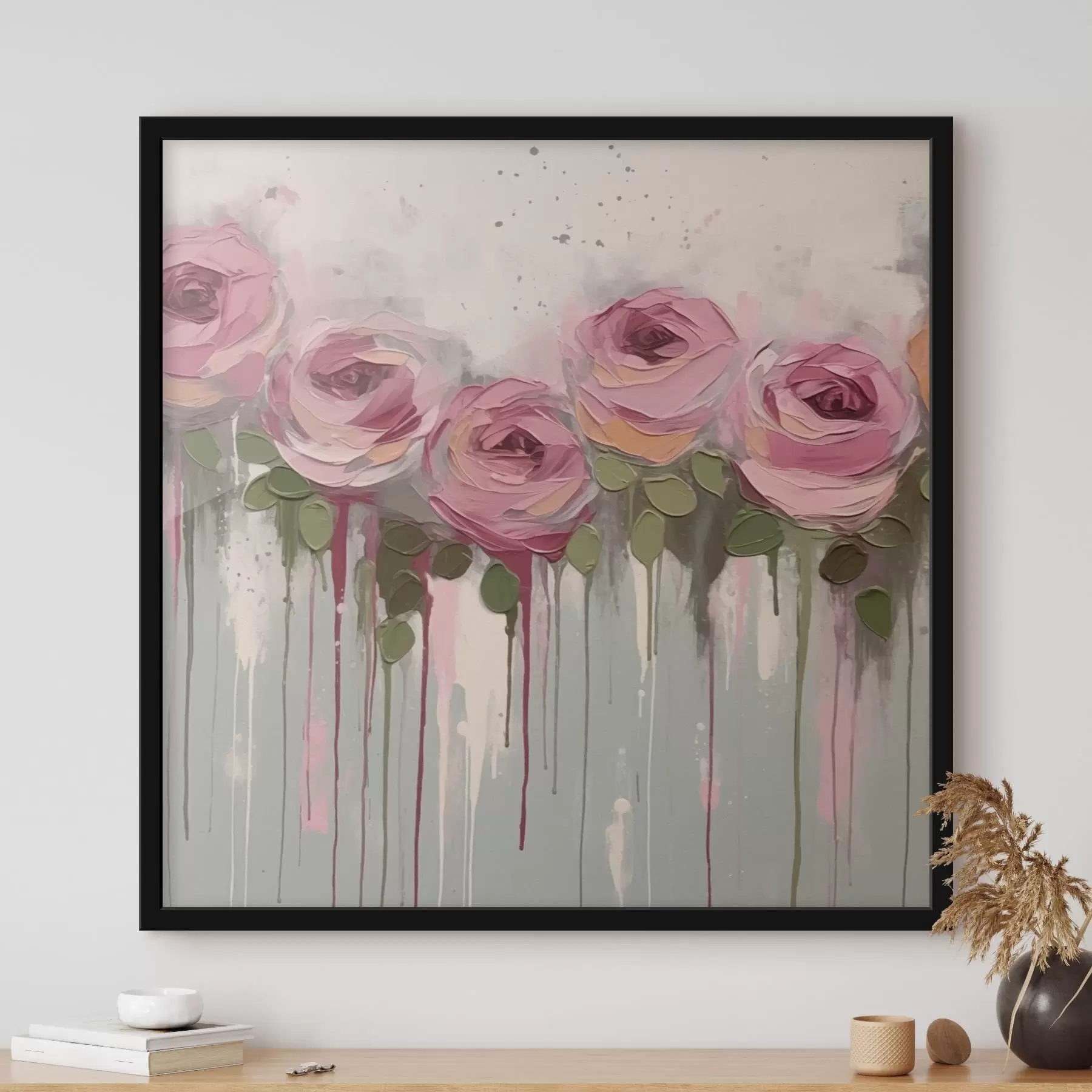 Fotobehang Roze bloemen abstractie f43934