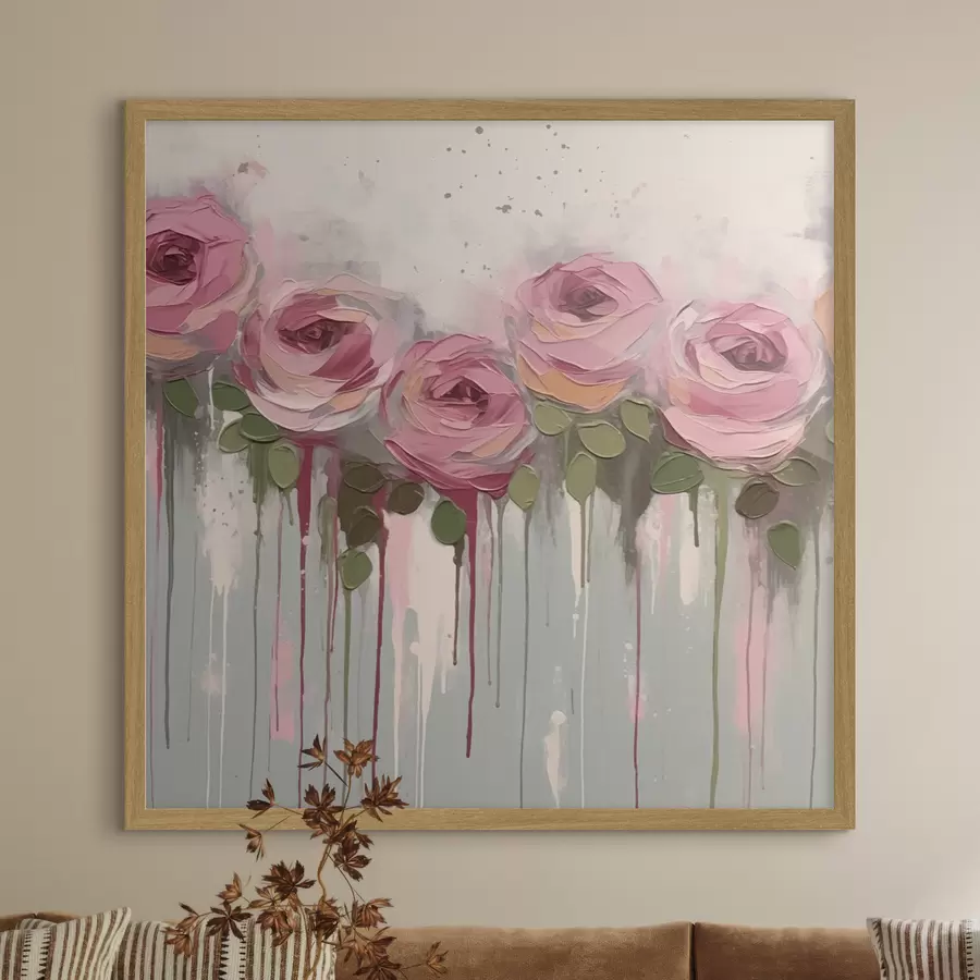 Fotobehang Roze bloemen abstractie f43934