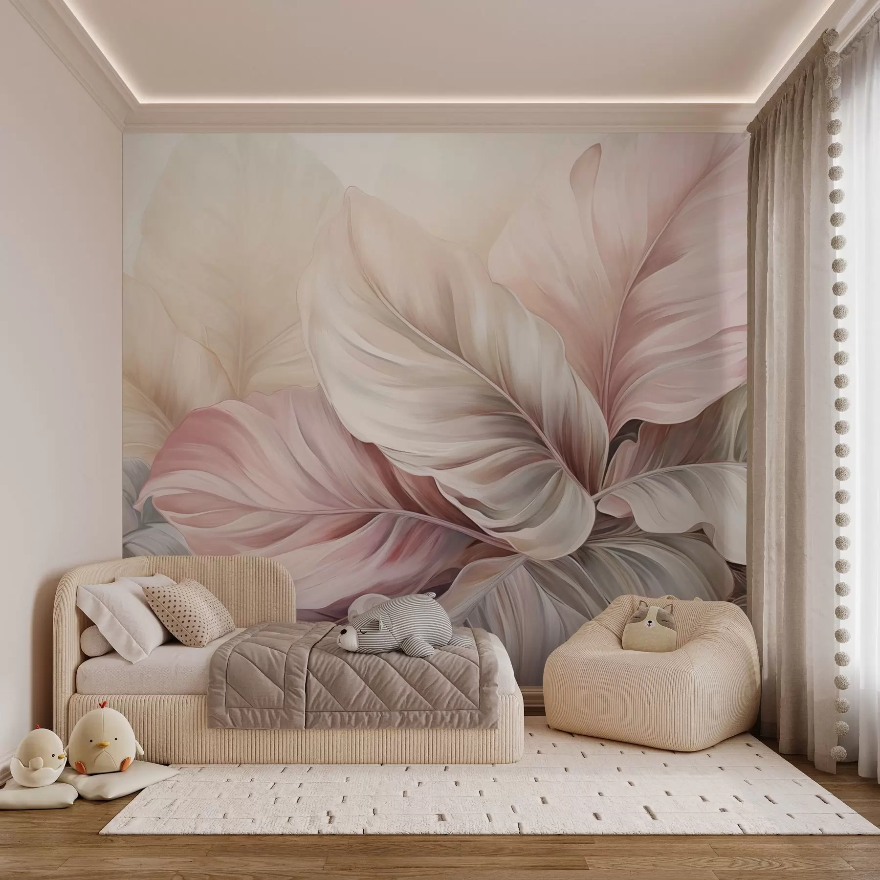 Fotobehang Tropisch gebladerte met glinsterende kleuren w03597