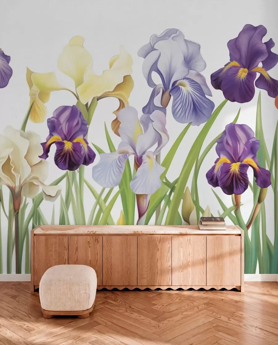 Fotobehang Iris bloemen w03641