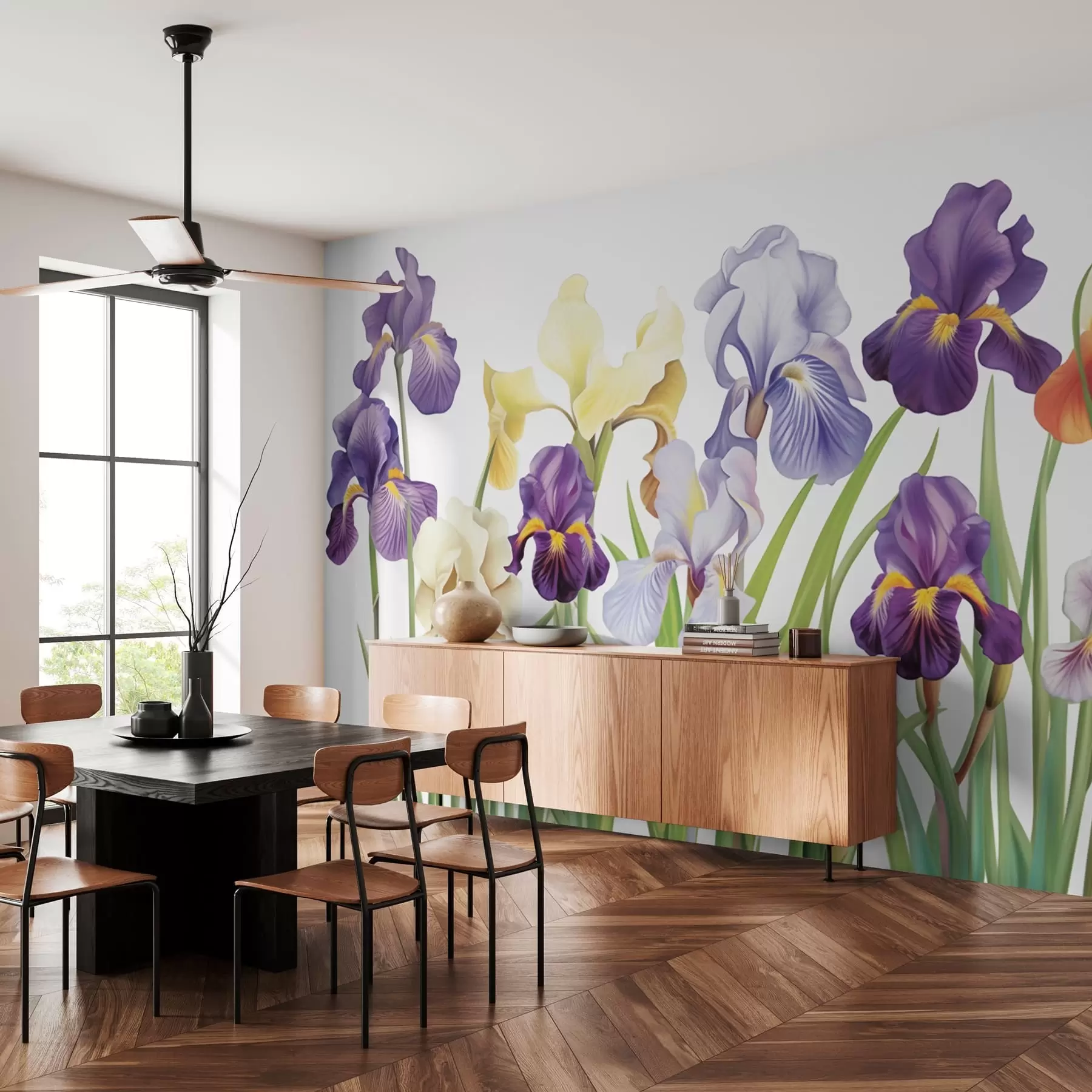 Fotobehang Iris bloemen w03641