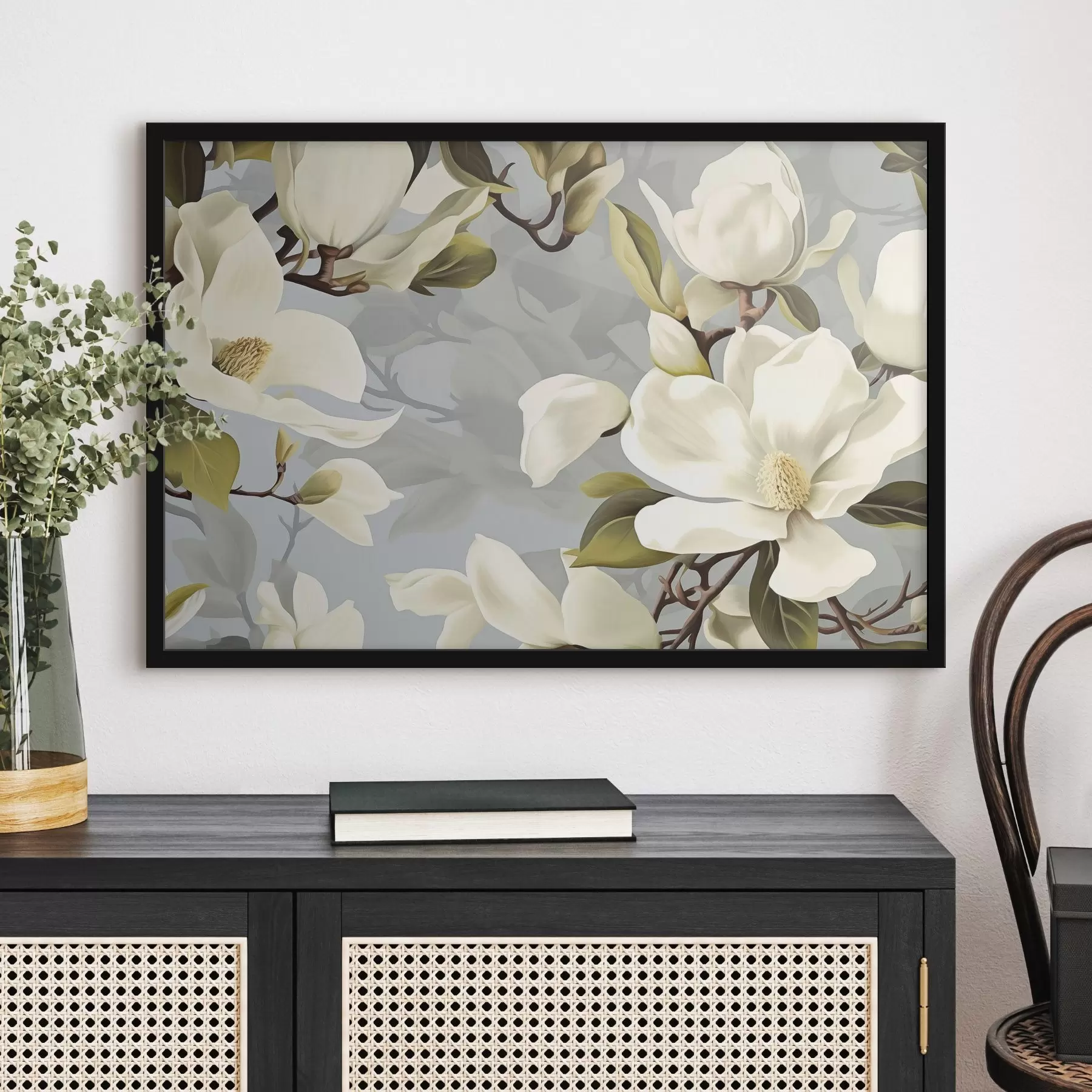 Fotobehang Witte magnolia's f43990