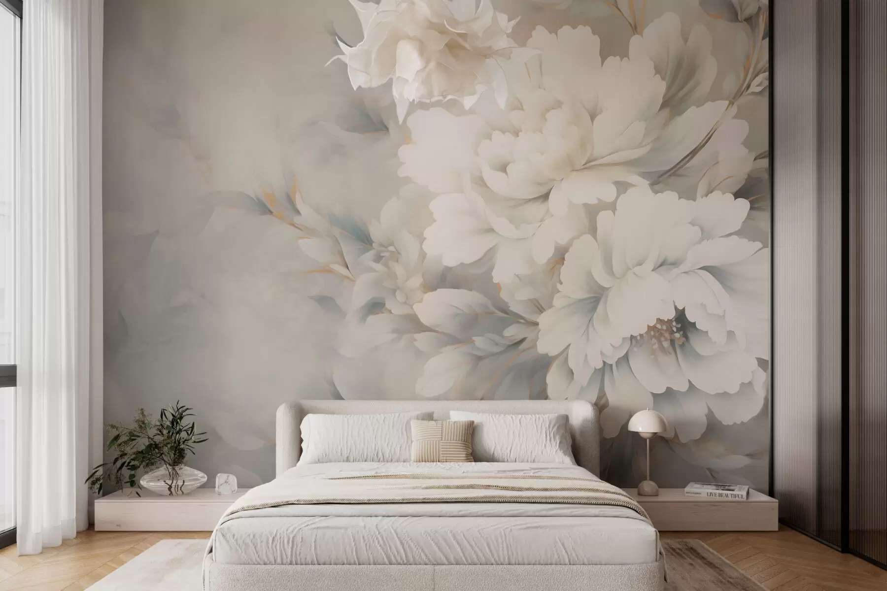 Fotobehang Vintage bloemen w03702