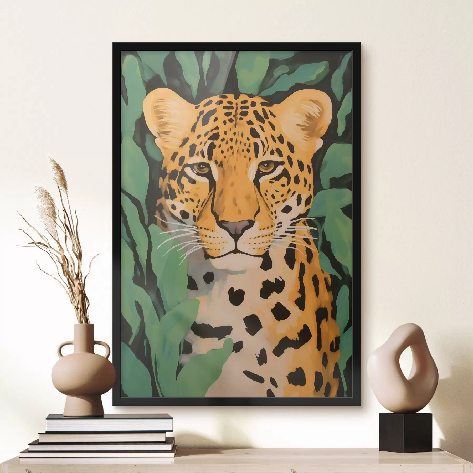 Fotobehang Luipaard in het gebladerte f44053