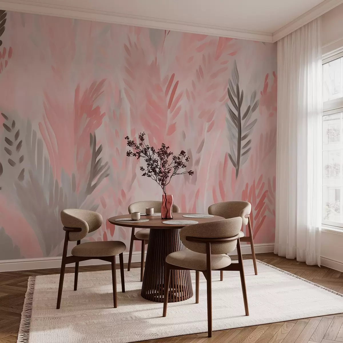 Fotobehang Vegetatie in roze tinten w03738v1