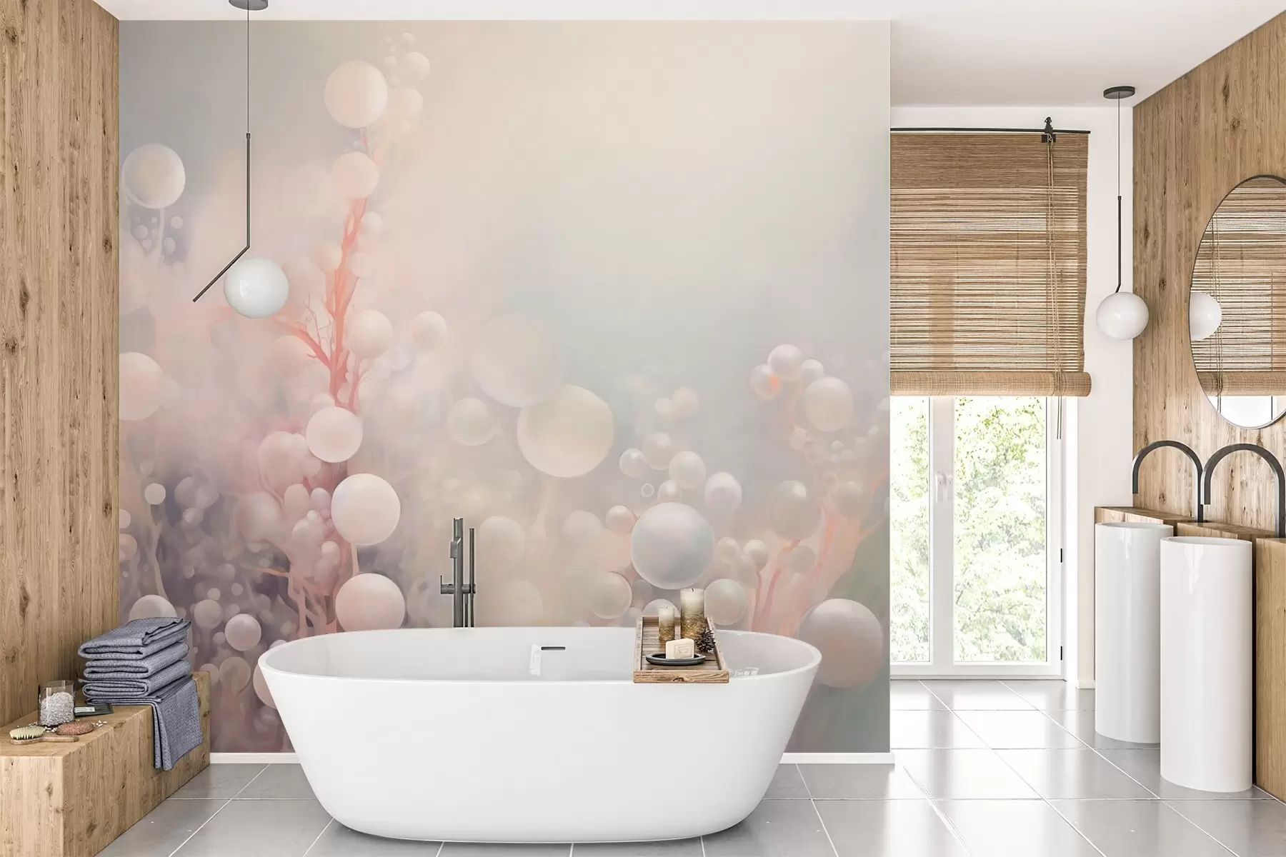 Fotobehang Abstracte bellen w03771