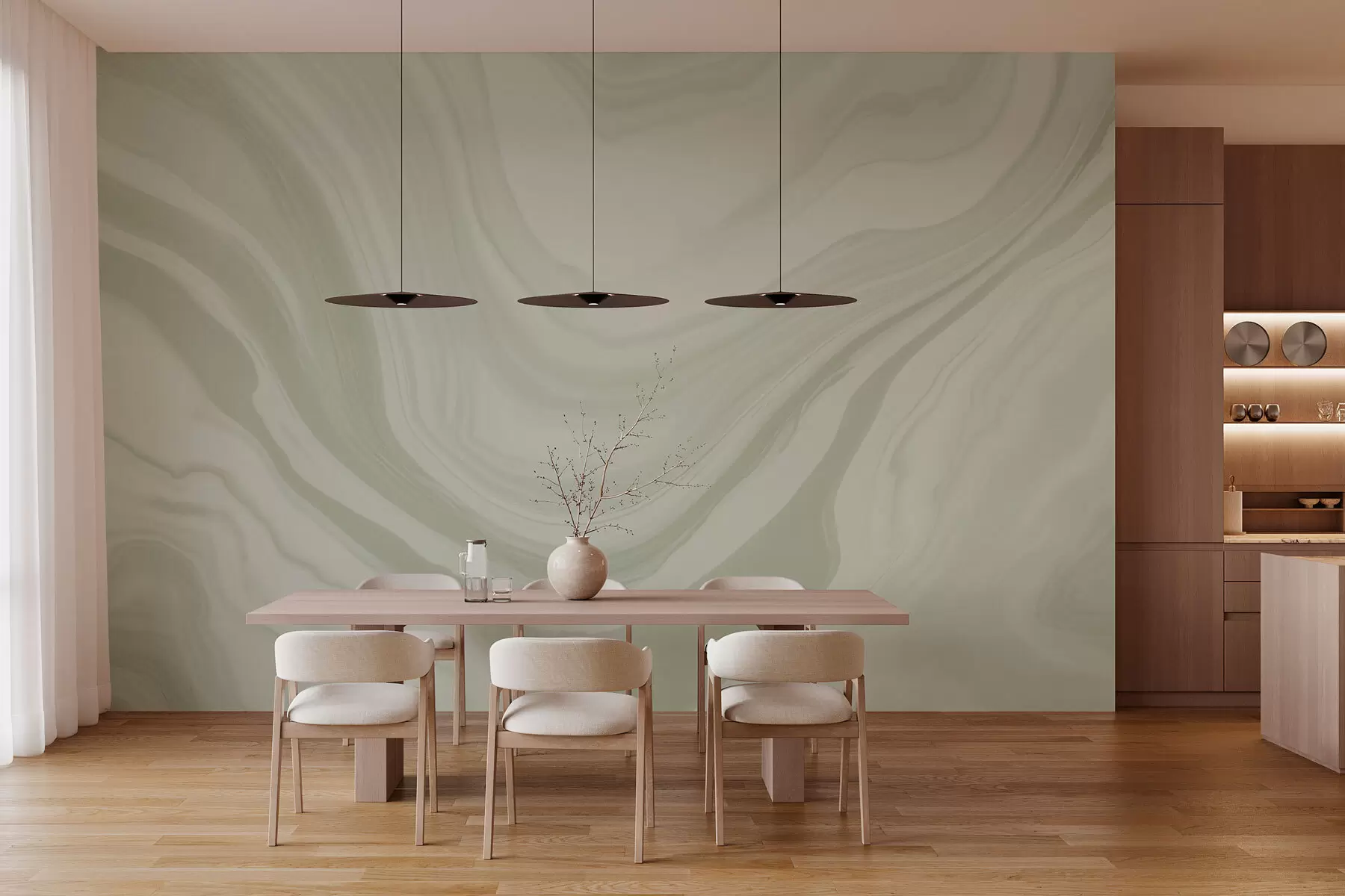 Fotobehang Abstracte golven w03744v2