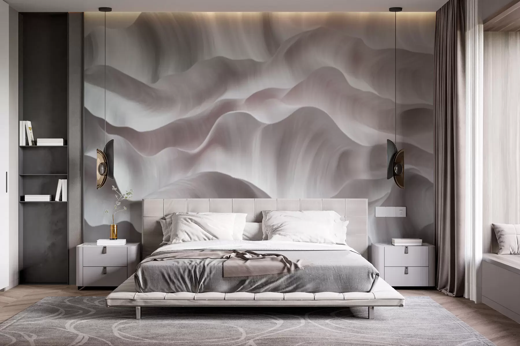 Fotobehang Abstracte golven w03750v3