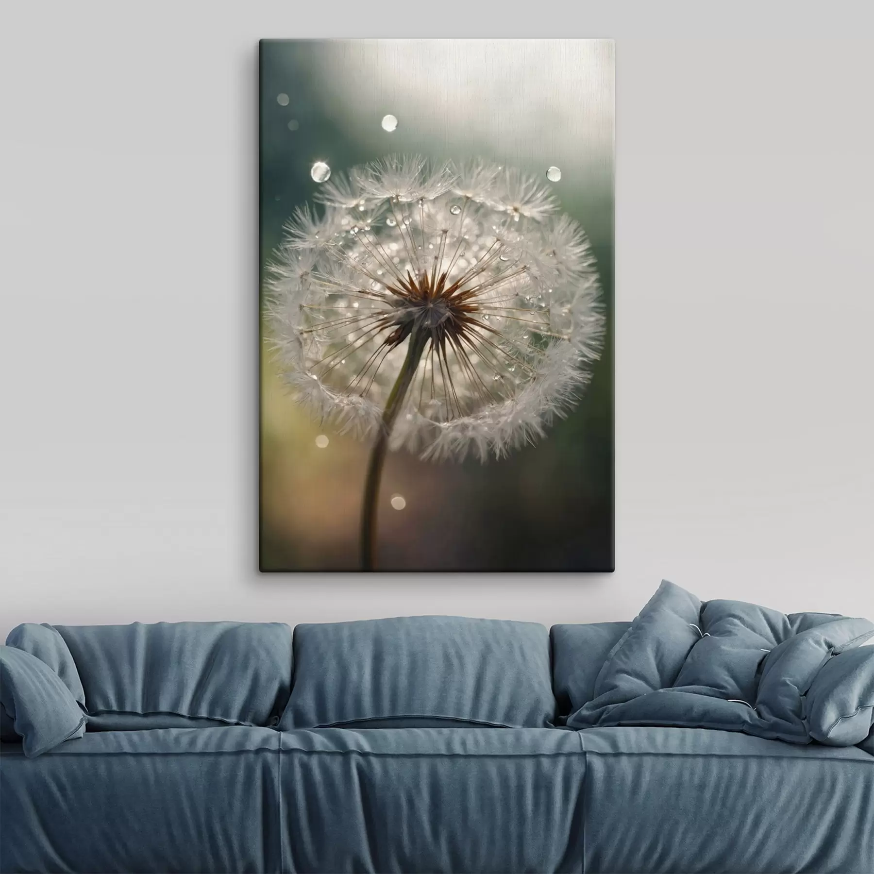 Fotobehang Paardenbloem op wazige achtergrond s44097