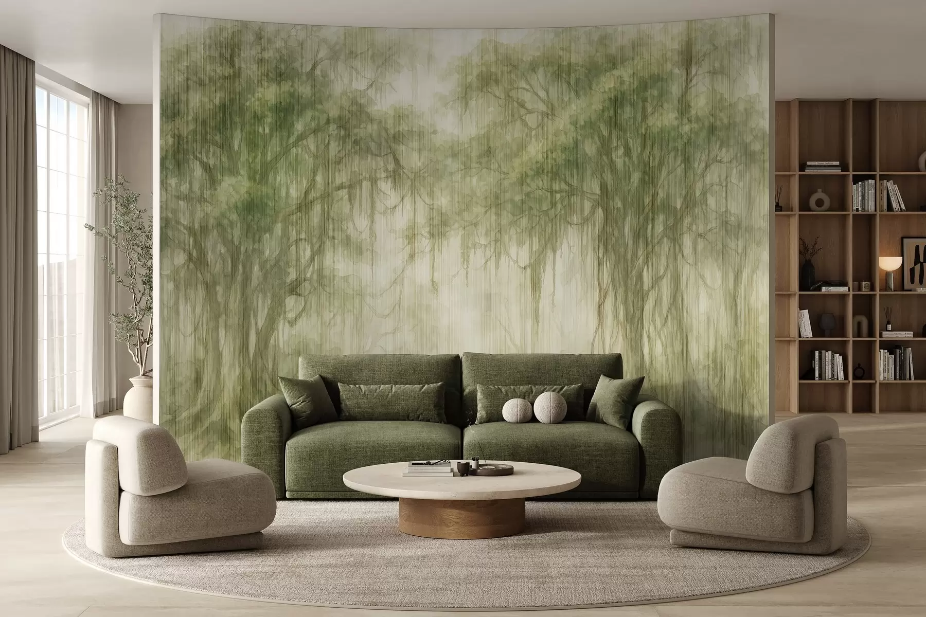 Fotobehang Abstracte bomen w03819