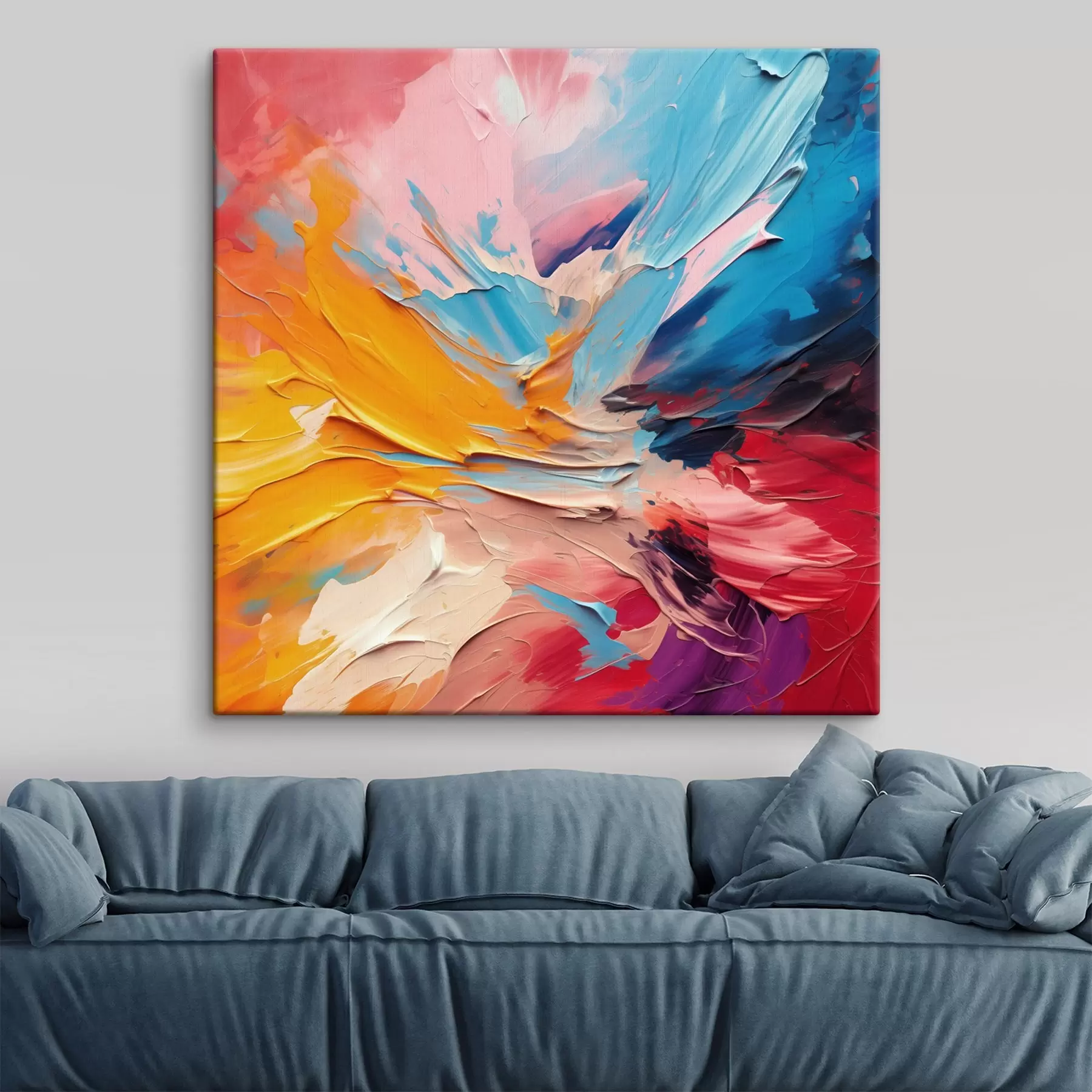  Schilderijen Explosie van kleuren in abstract impressionistische stijl s43897