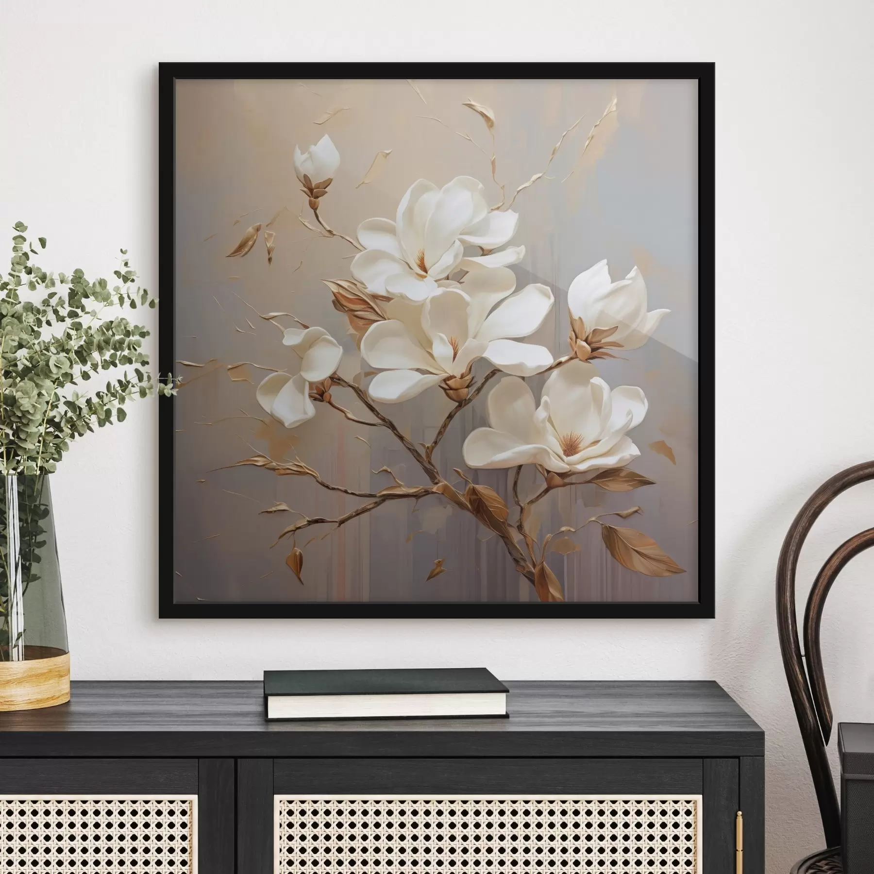 Fotobehang Magnolia's in warme tinten f43896