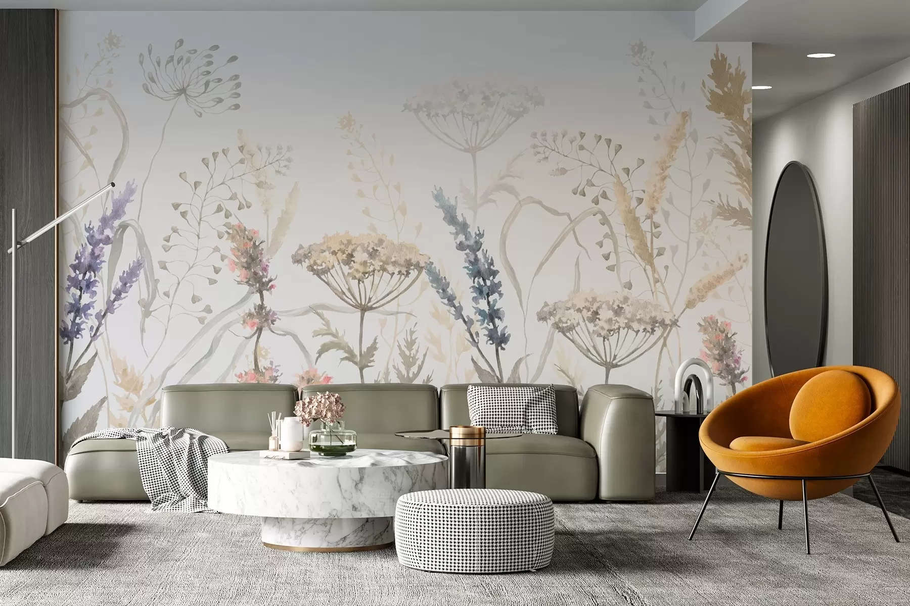 Fotobehang Wilde bloemen en kruiden w03897