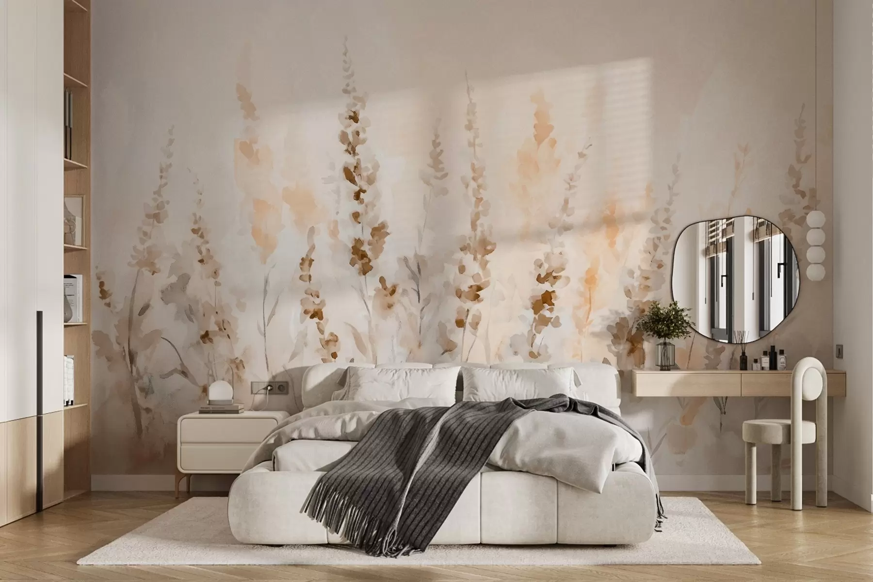 Fotobehang Vintage lavendelveld w09069v2