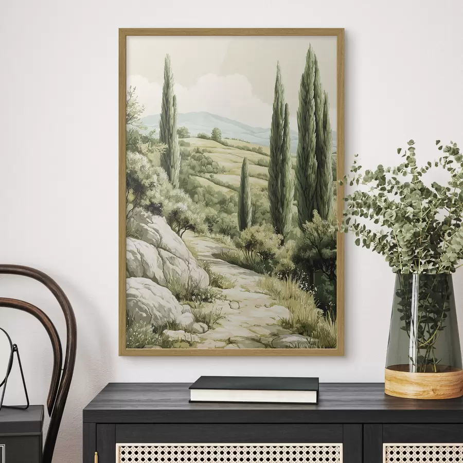 Fotobehang Cipressenpad f44308