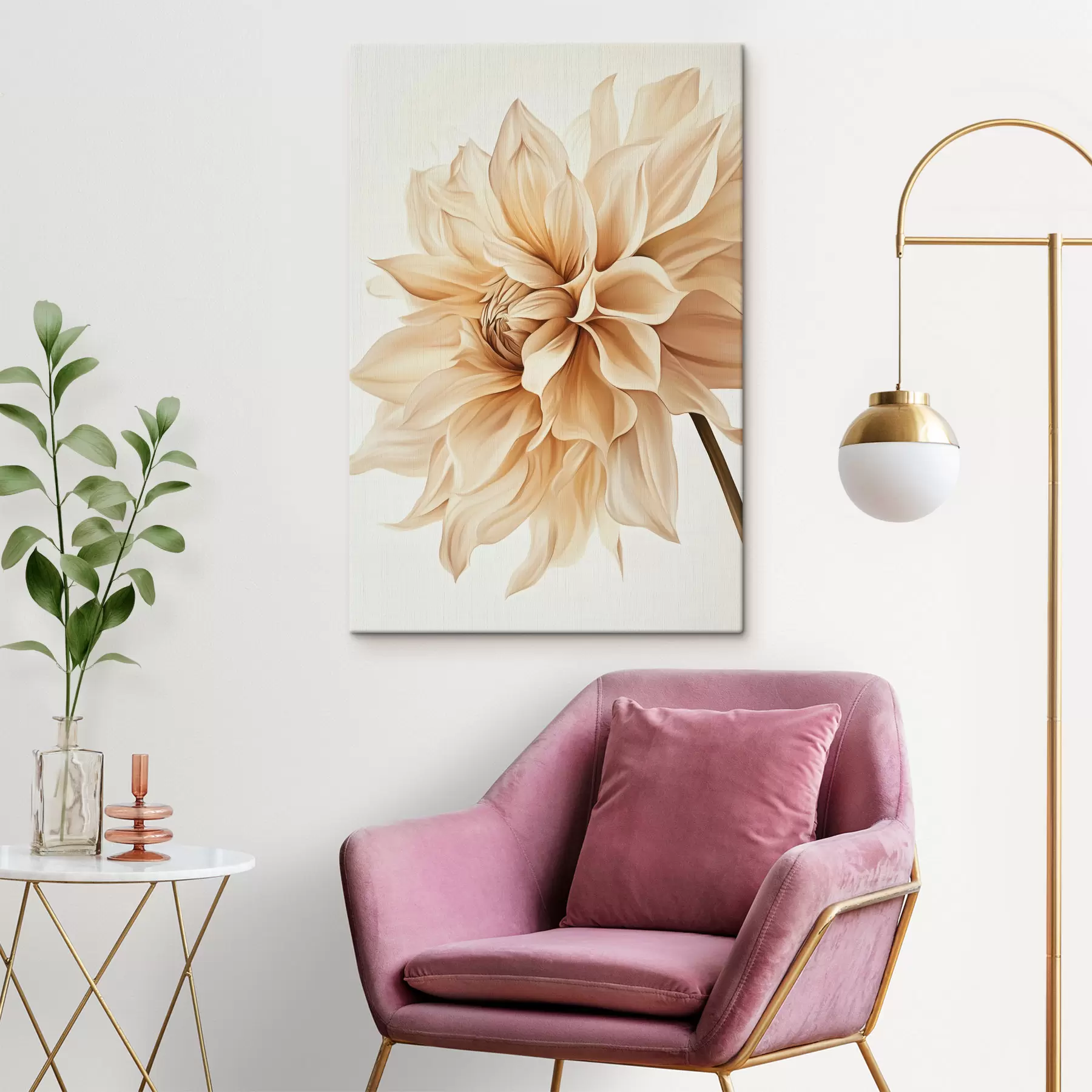  Schilderijen Grote weelderige bloem s44317