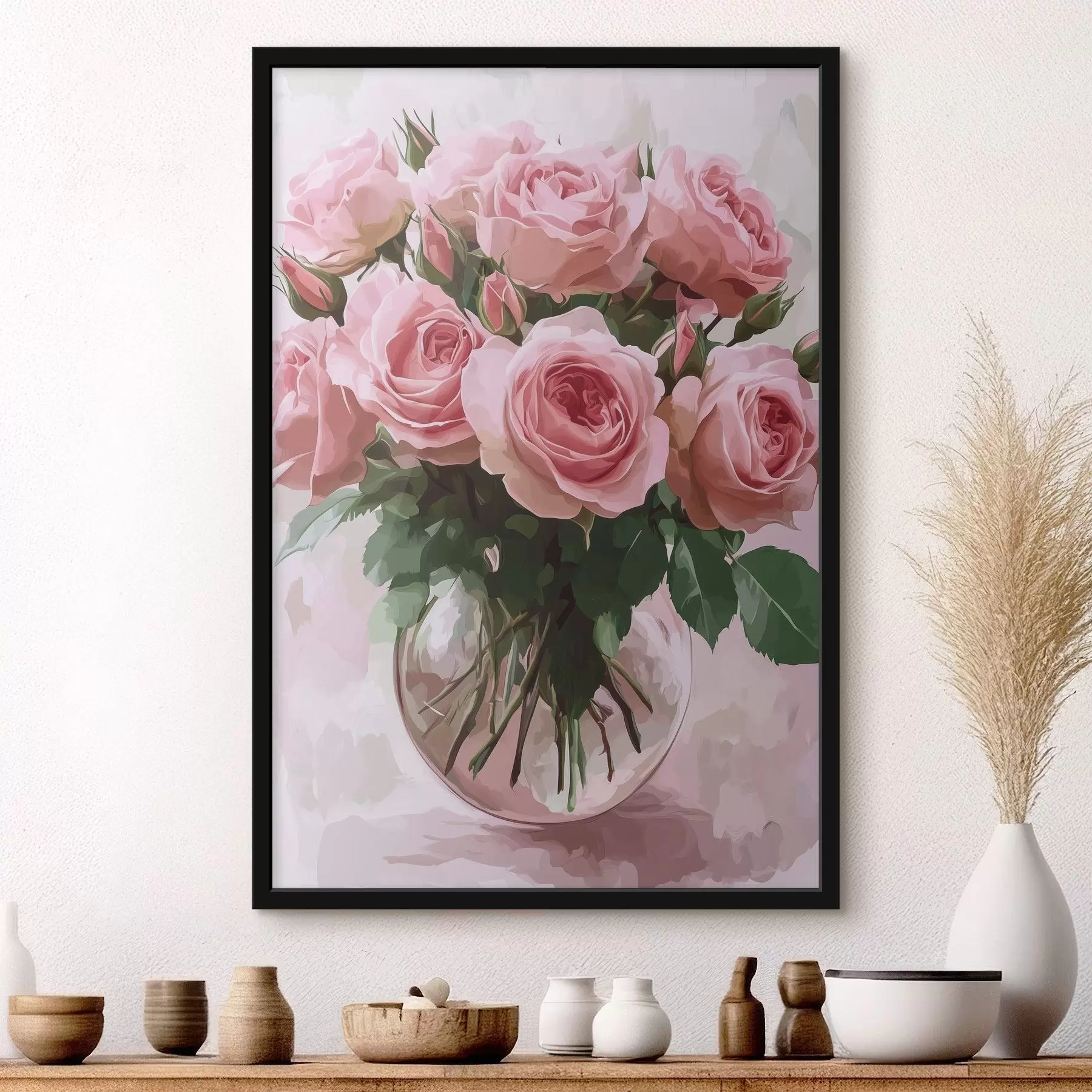 Fotobehang Boeket roze bloemen f44321