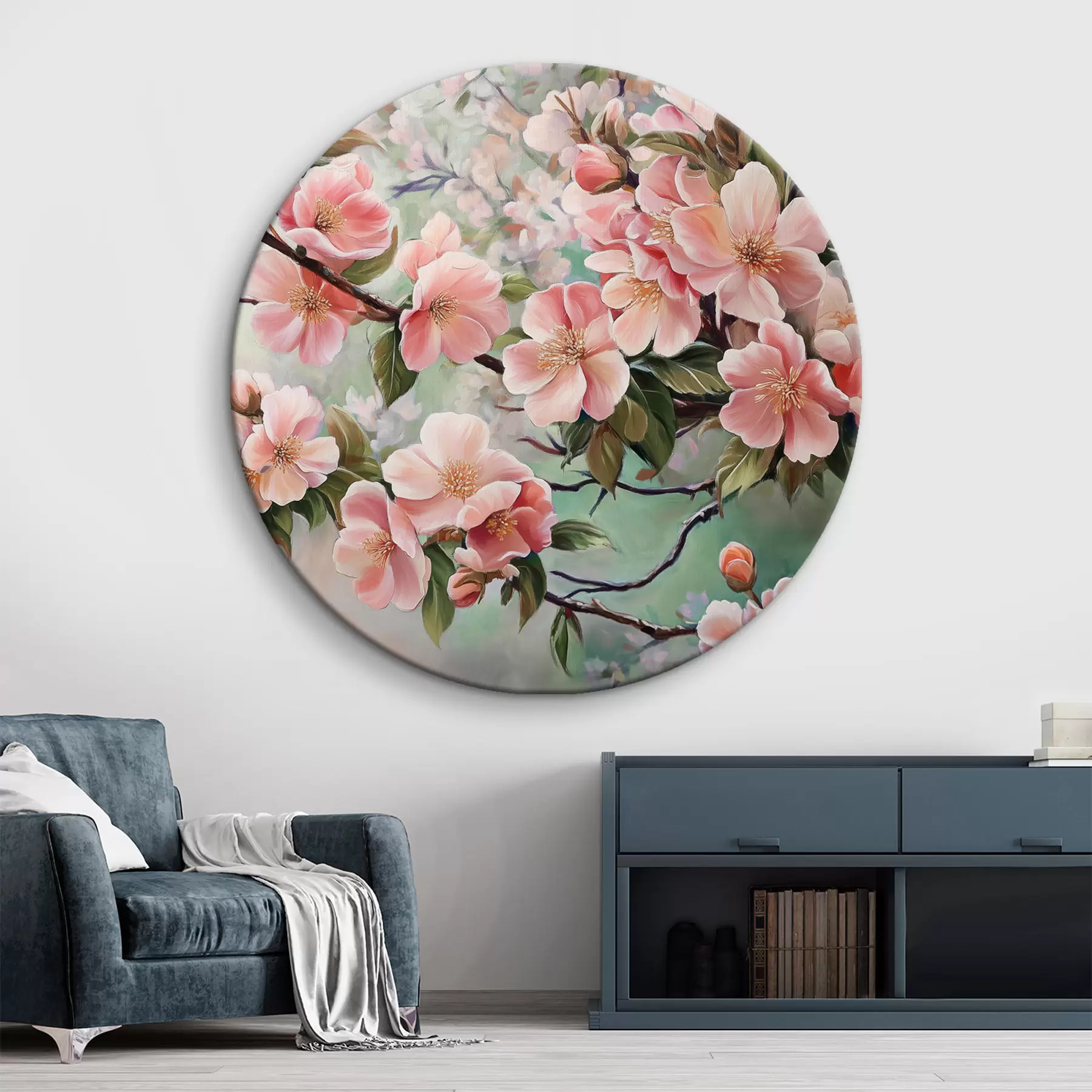  Schilderijen Bloeiende roze boomtakken r44327