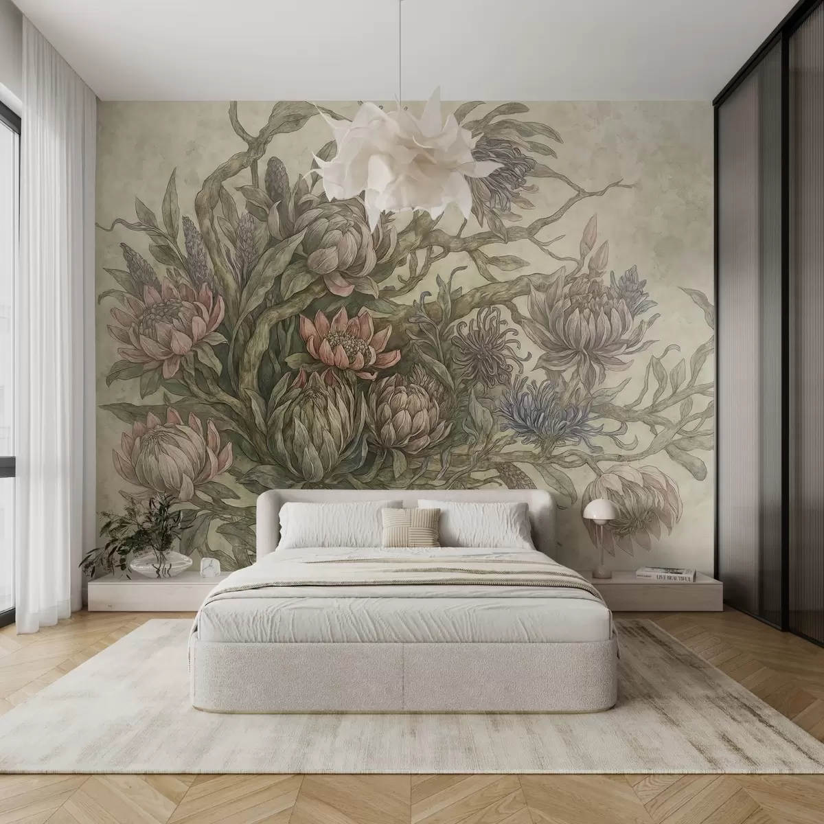 Fotobehang Grillige bloemen w03975