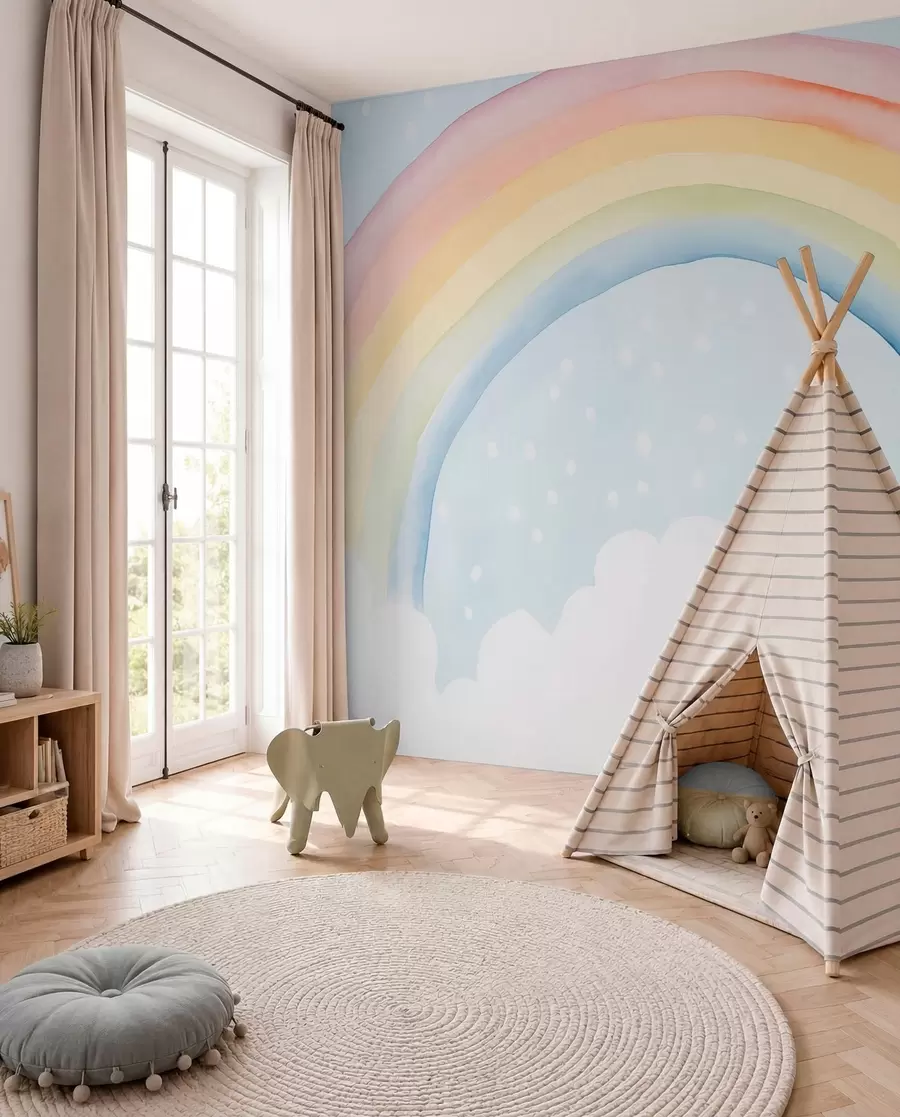 Fotobehang Dromen onder de regenboog w03924