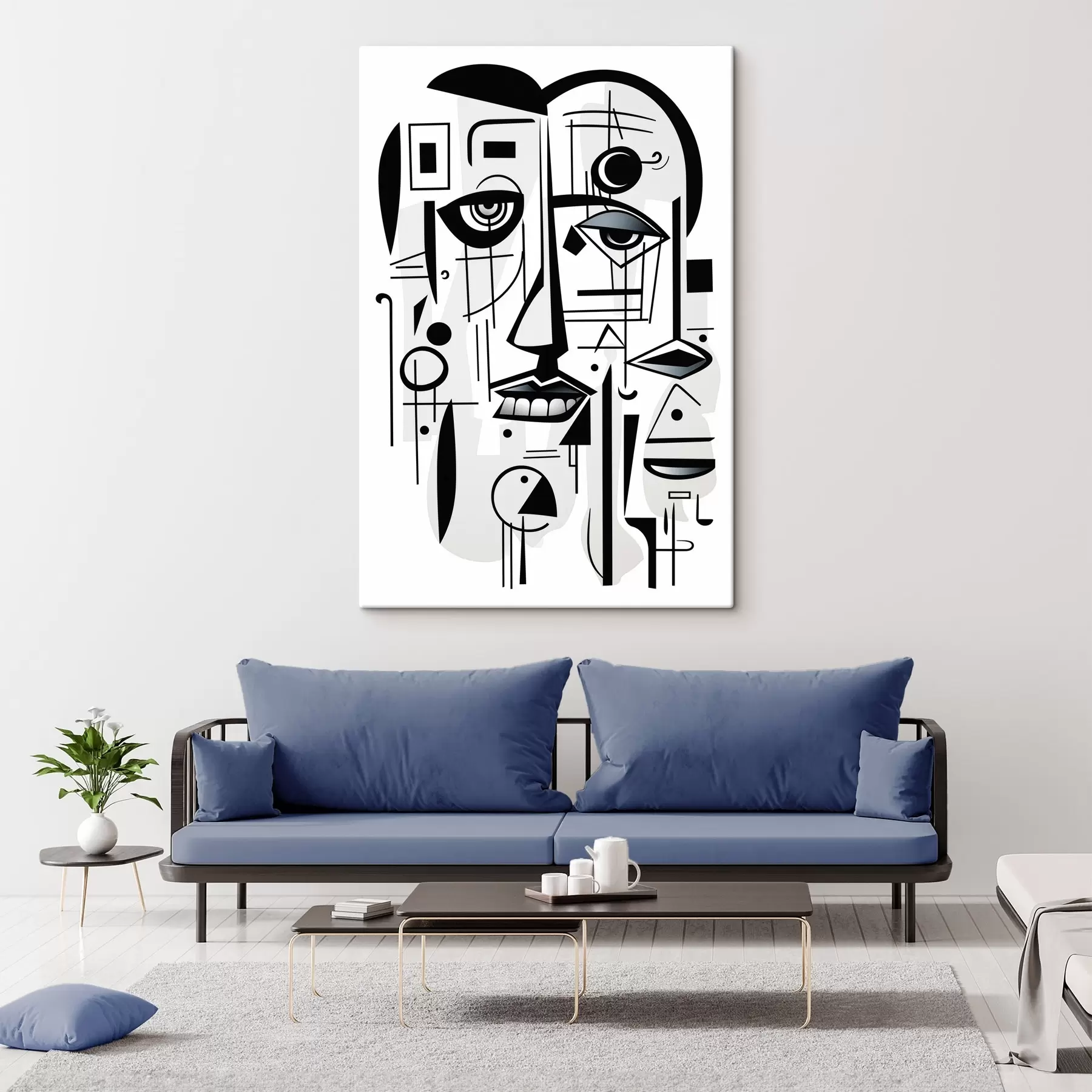  Schilderijen Abstract gezicht s44276