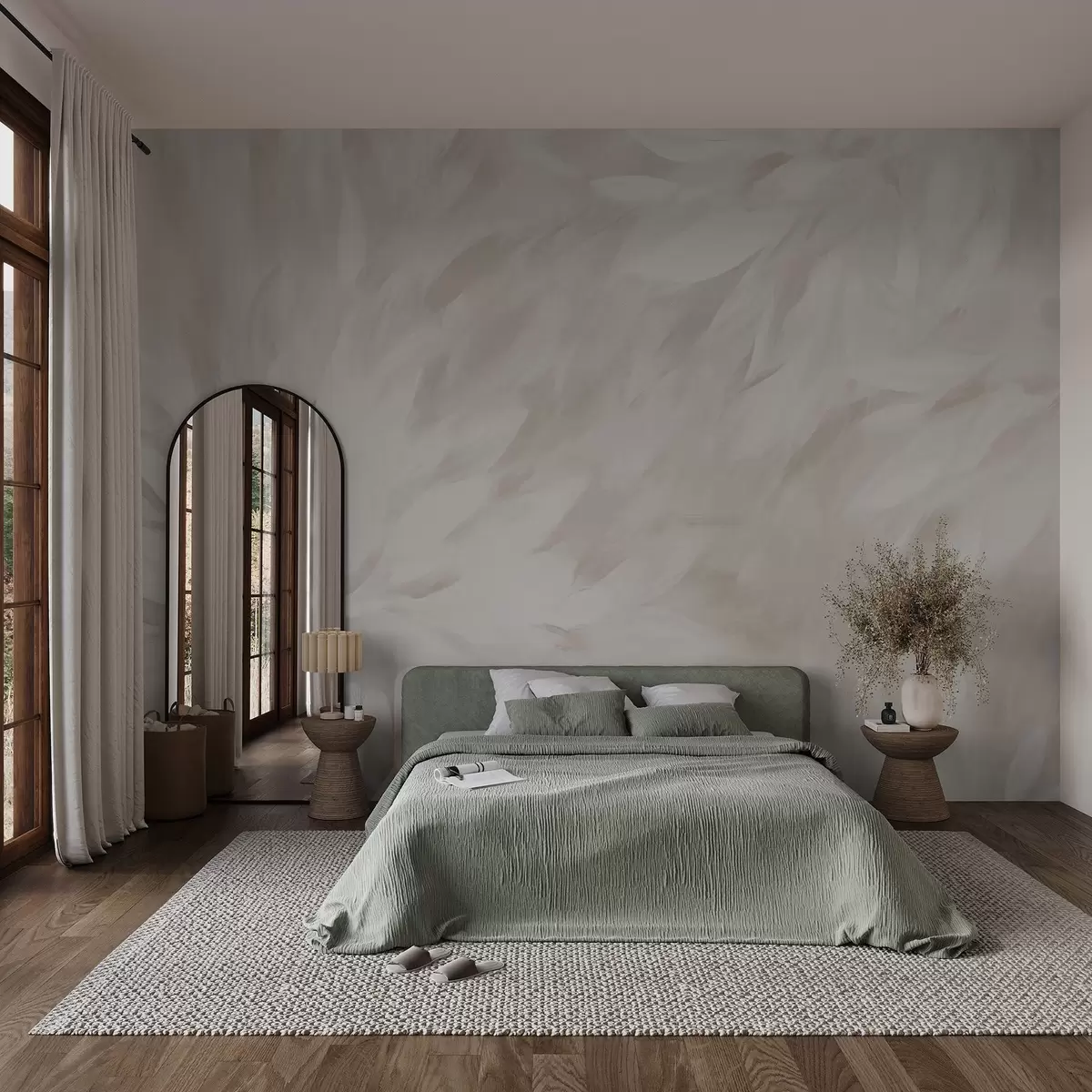 Fotobehang Bloemen in de stijl van zachte streken w03986v2