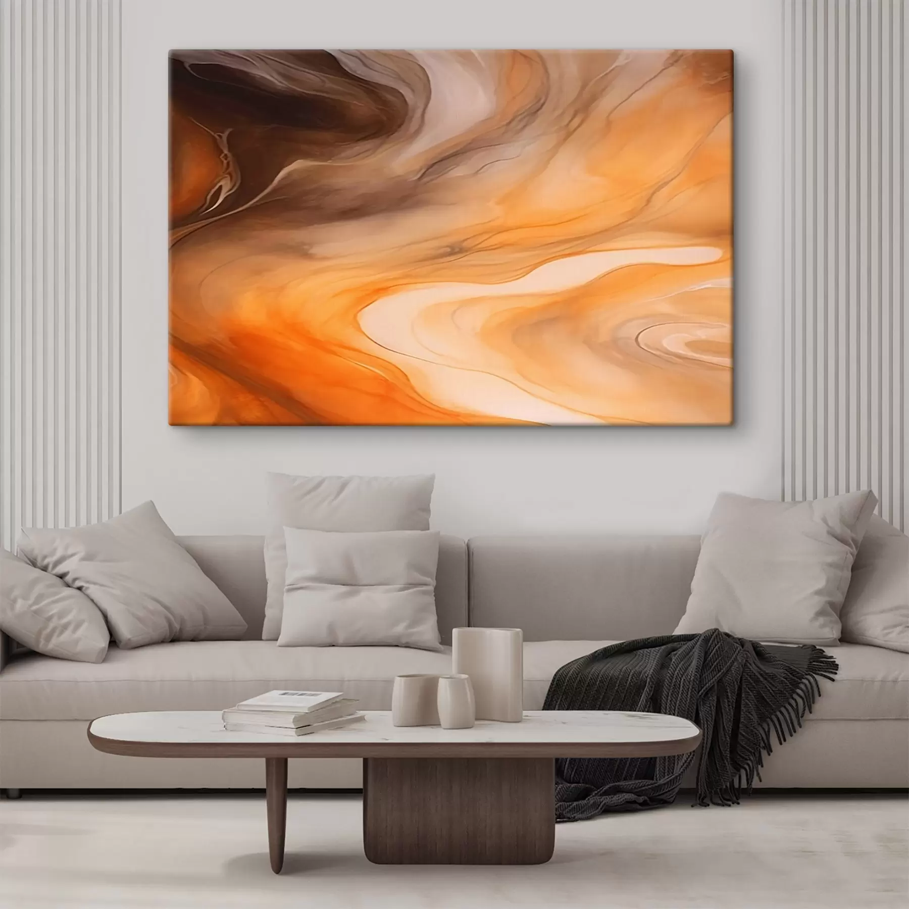  Schilderijen Warme abstracte golven s44496