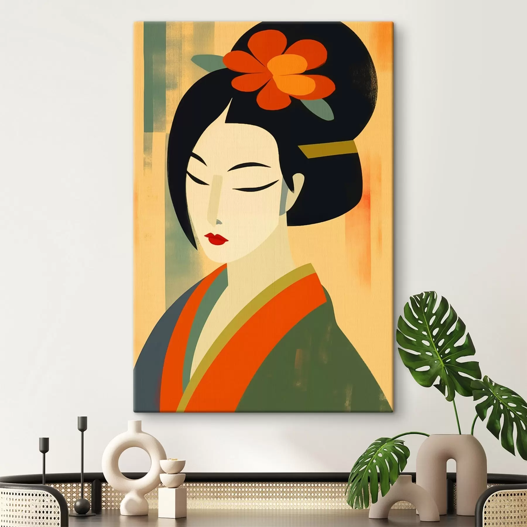 Fotobehang Geisha in profiel s44498