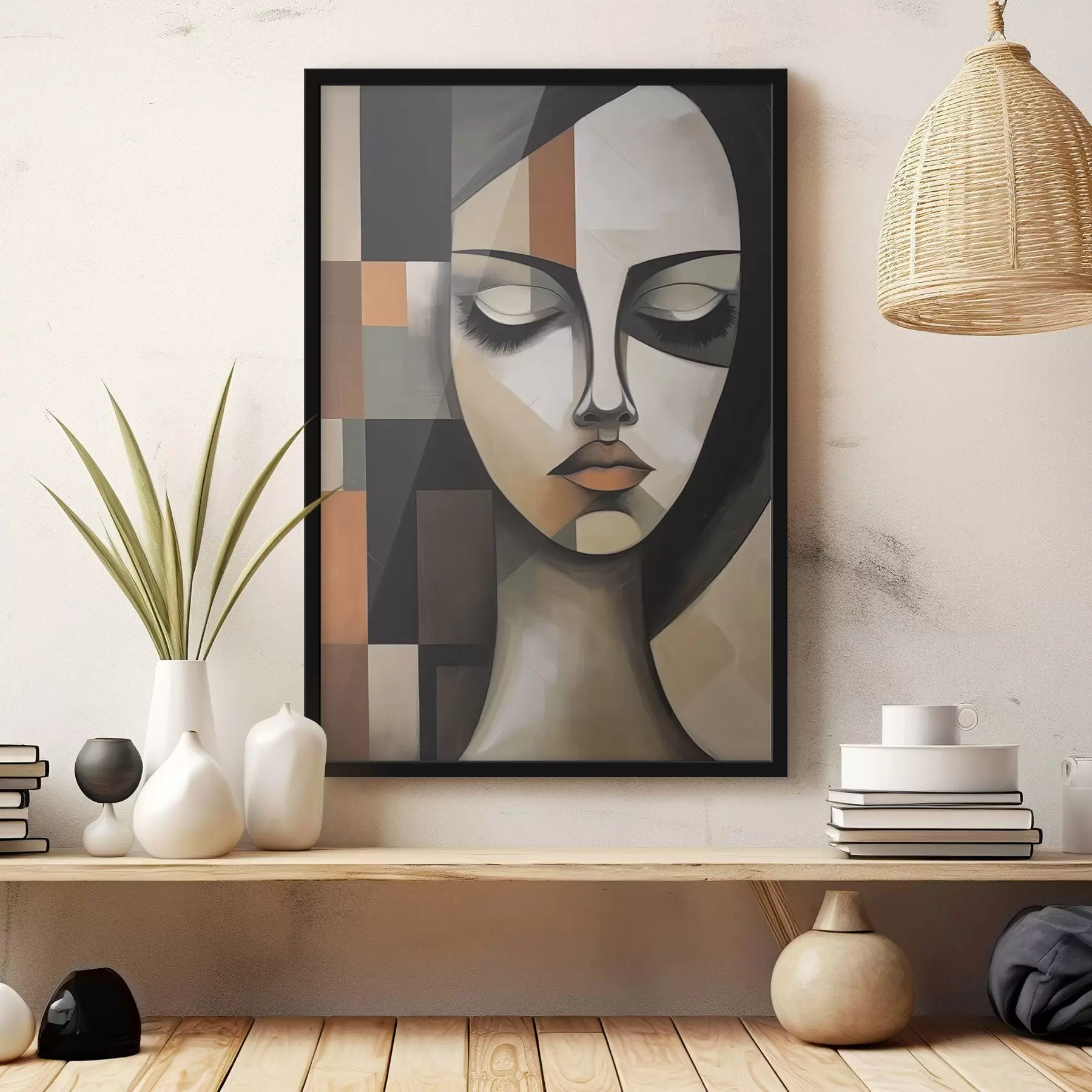 Fotobehang Geometrisch gezicht f44491