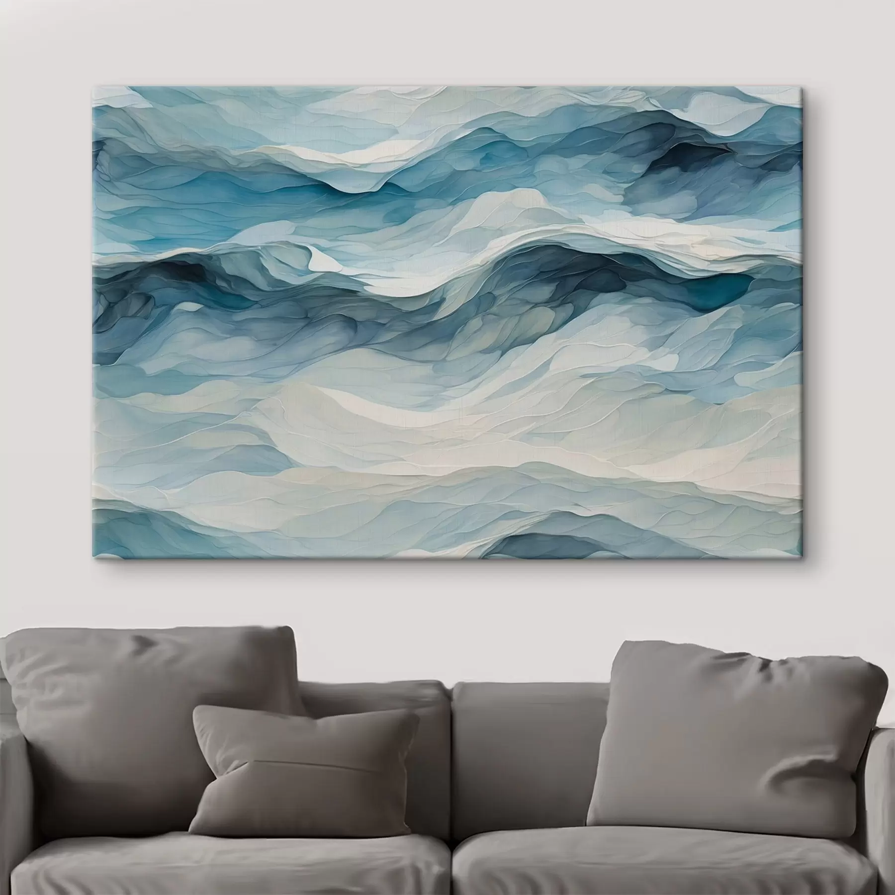  Schilderijen Zeegolven in acrylschilderstijl s44445