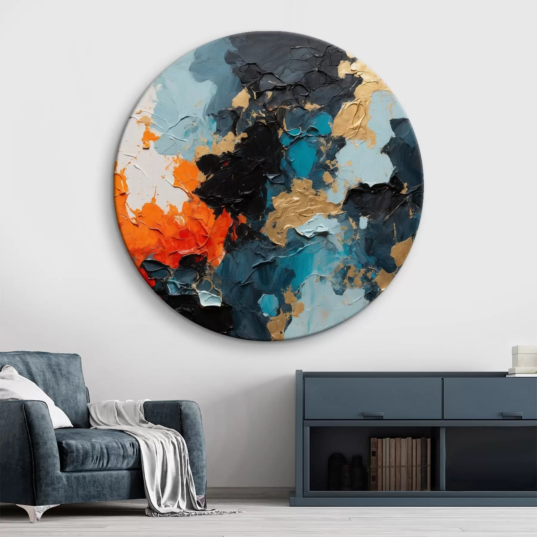  Schilderijen Abstract veelkleurig olieverfschilderij r44431