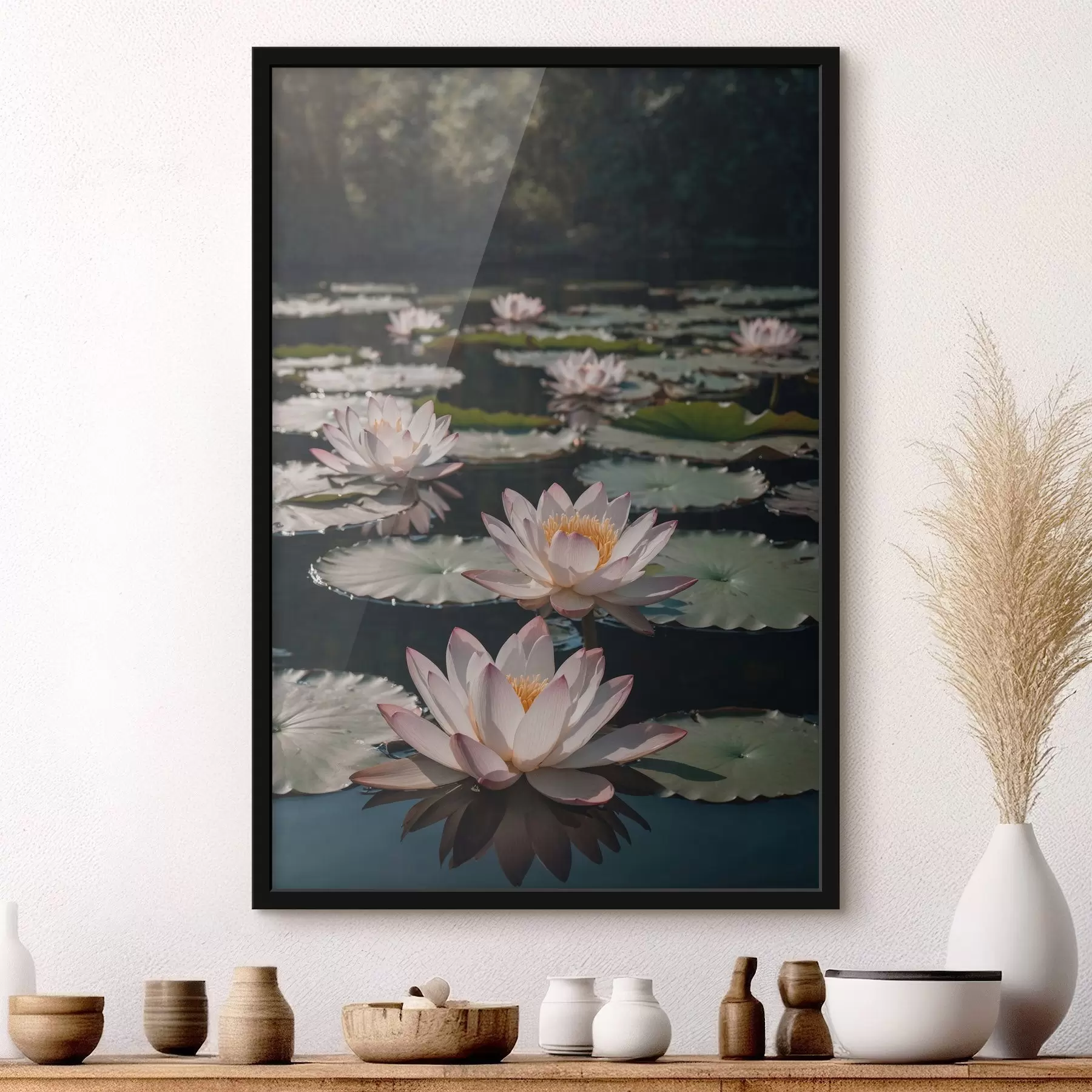 Fotobehang Drijvende bloemen f44478