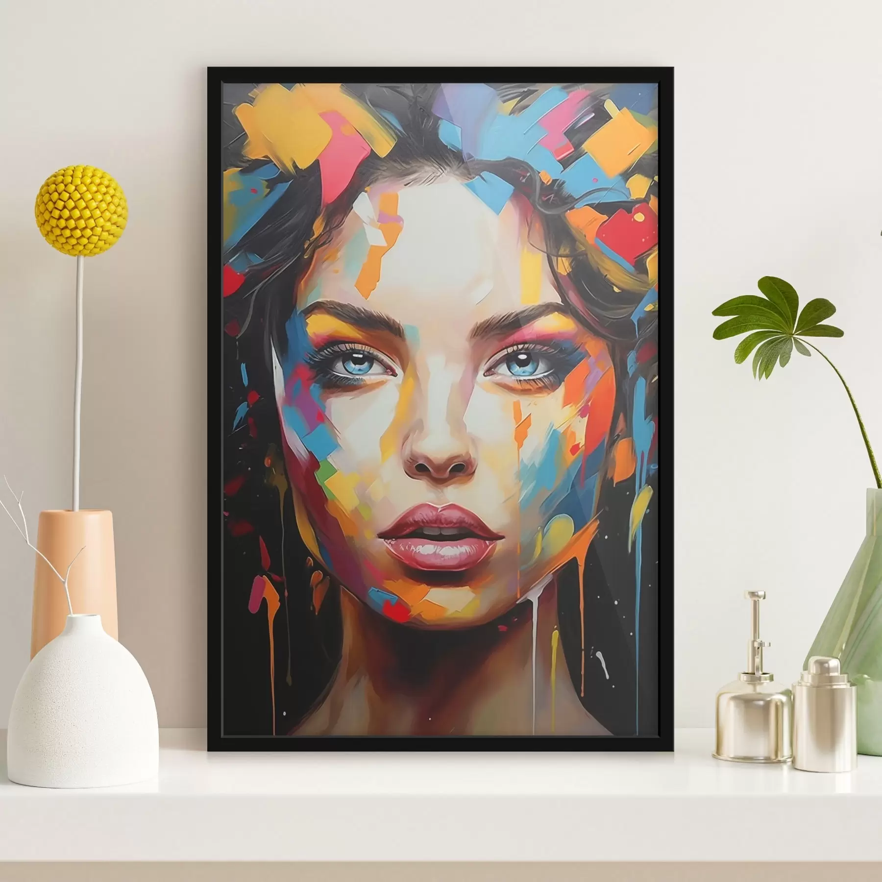 Fotobehang Meisje in verf f44566