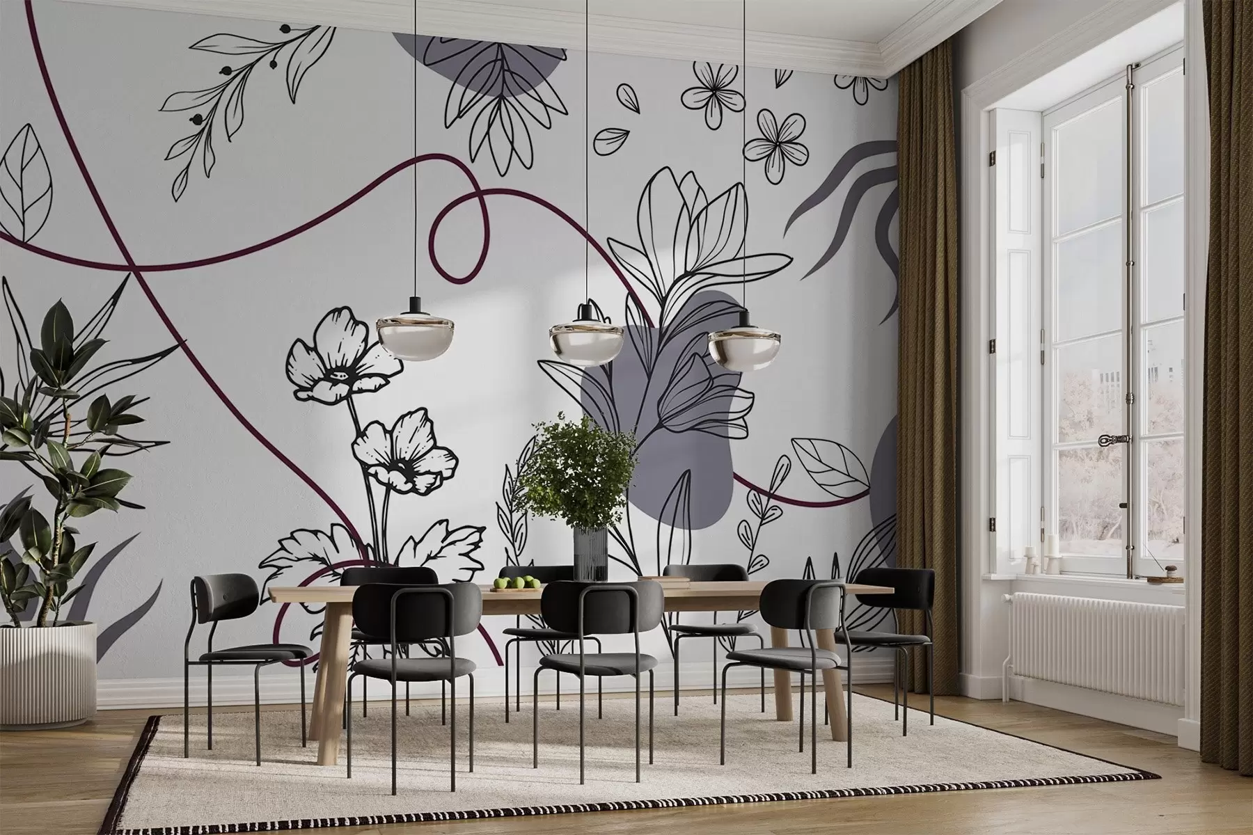 Fotobehang Boho bloemmotief w04082v1