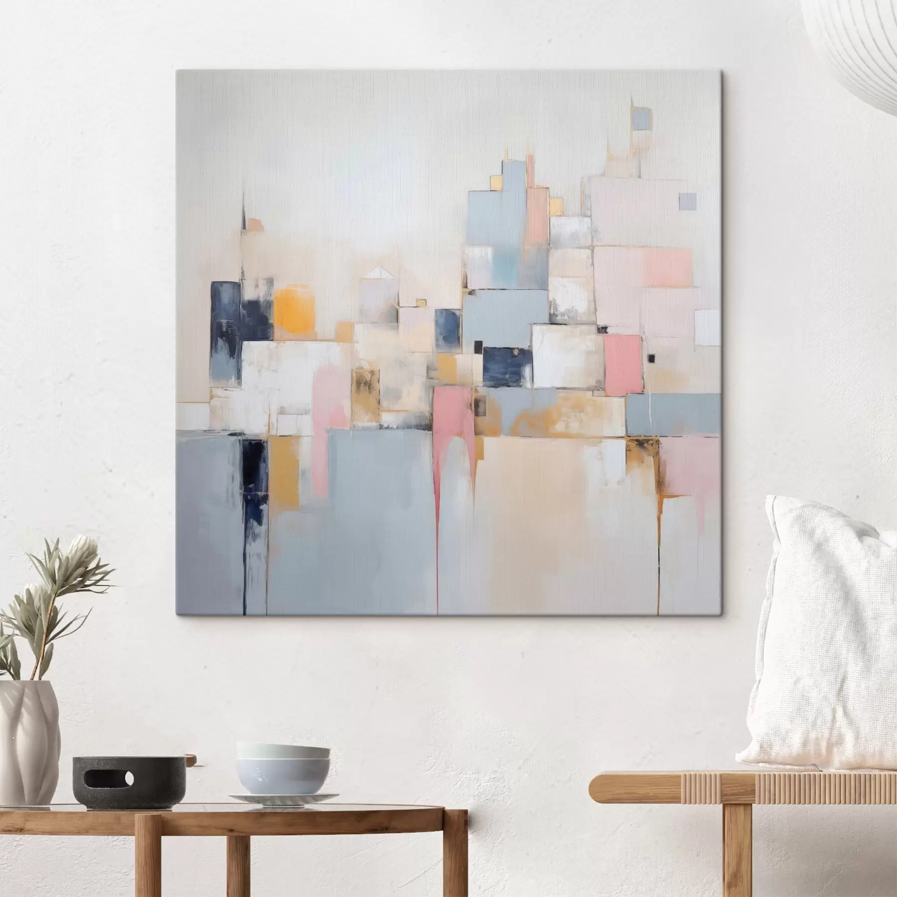  Schilderijen Abstract stadsimitatieschilderij s44638