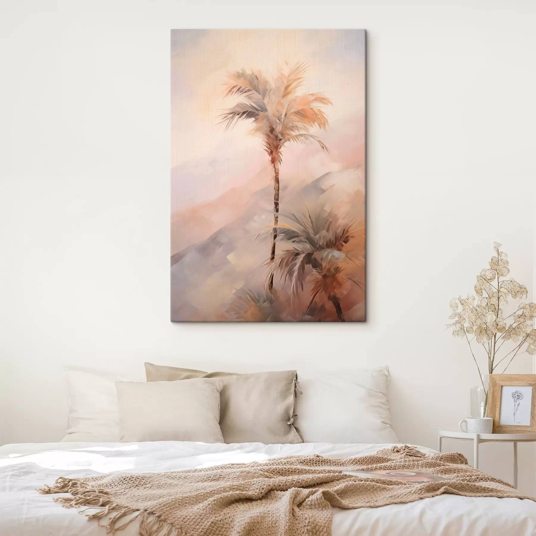 Fotobehang Palmbomen imitatieschilderij s44650
