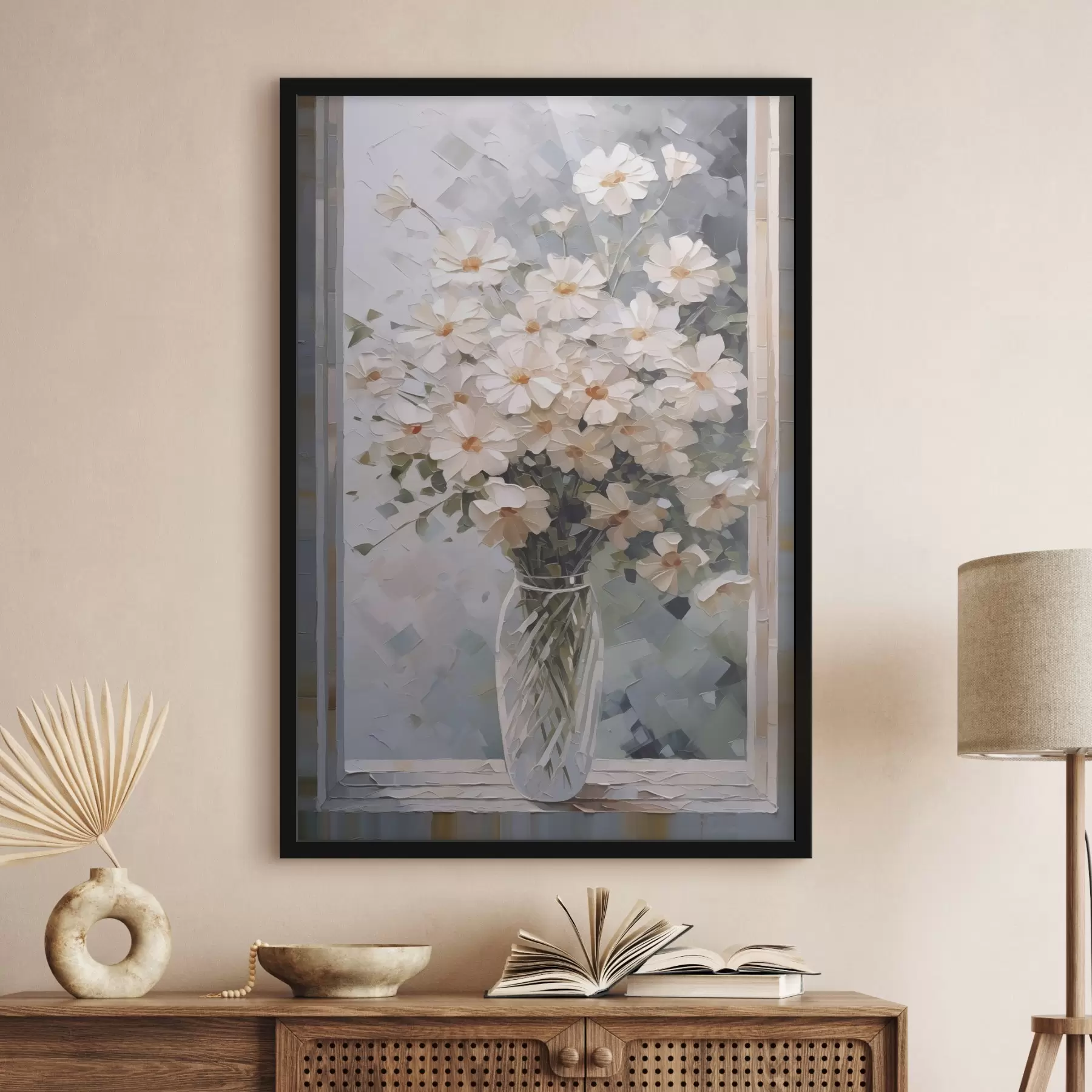 Fotobehang Delicate bloemen in een vaas f44651