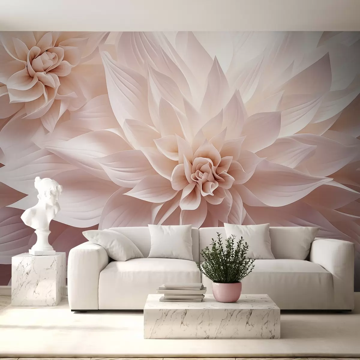 Fotobehang Volumetrische bloemen w09173v1