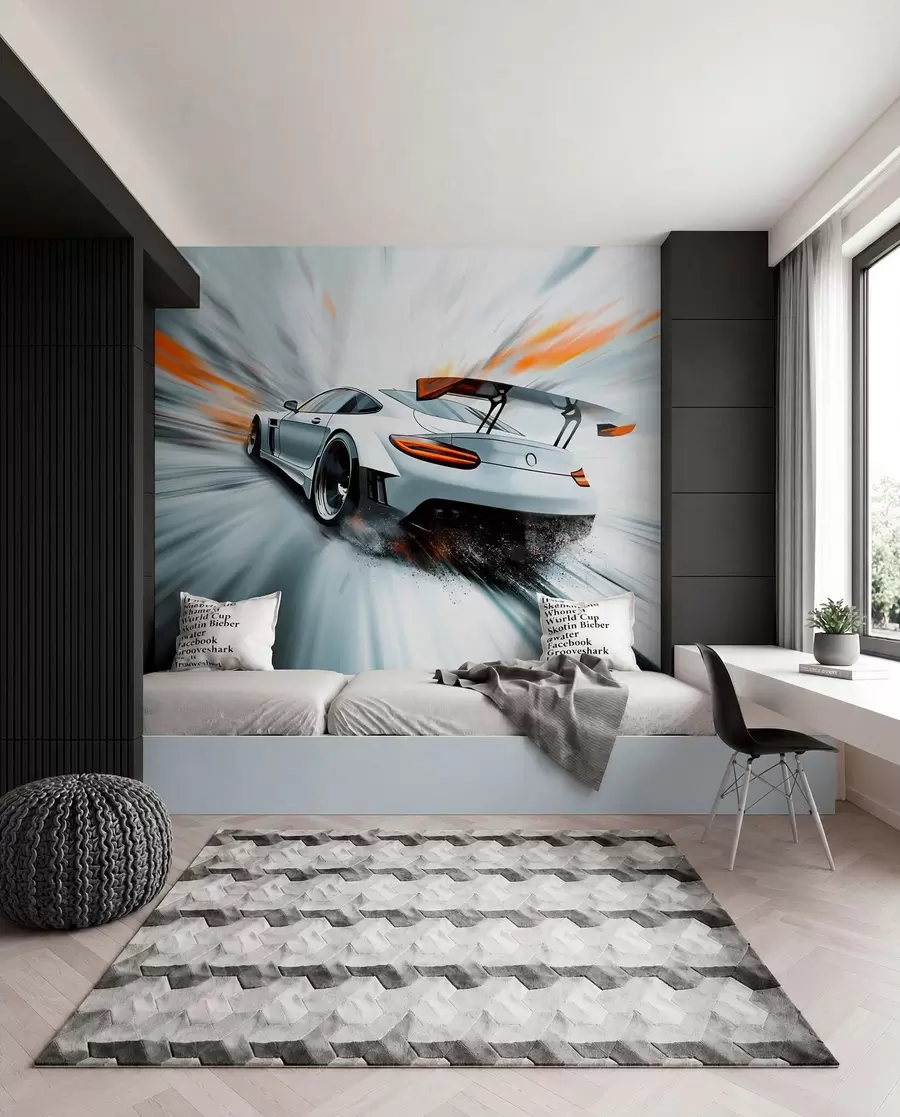 Fotobehang Racen door de ruimte w04074