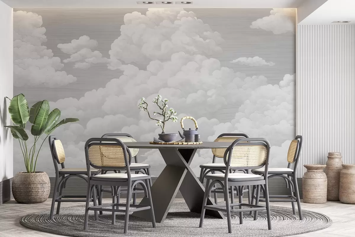 Fotobehang Grijze wolken w04086