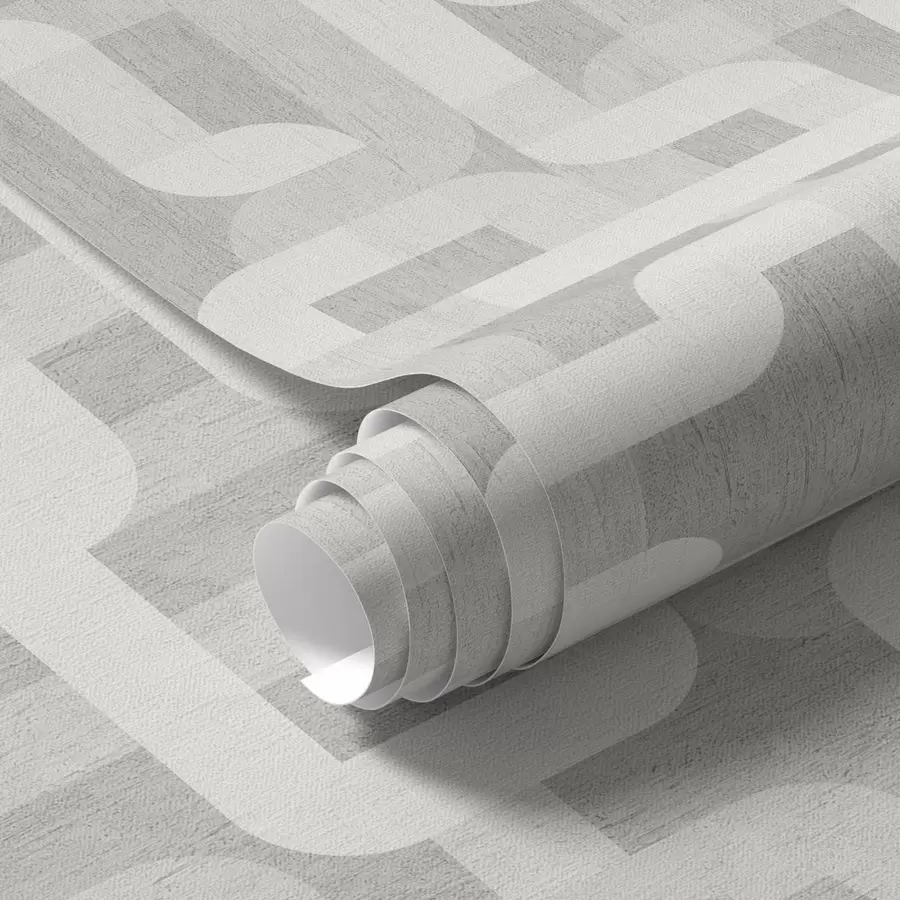 Fotobehang Modern grafisch patroon met gebogen lijnen a00190