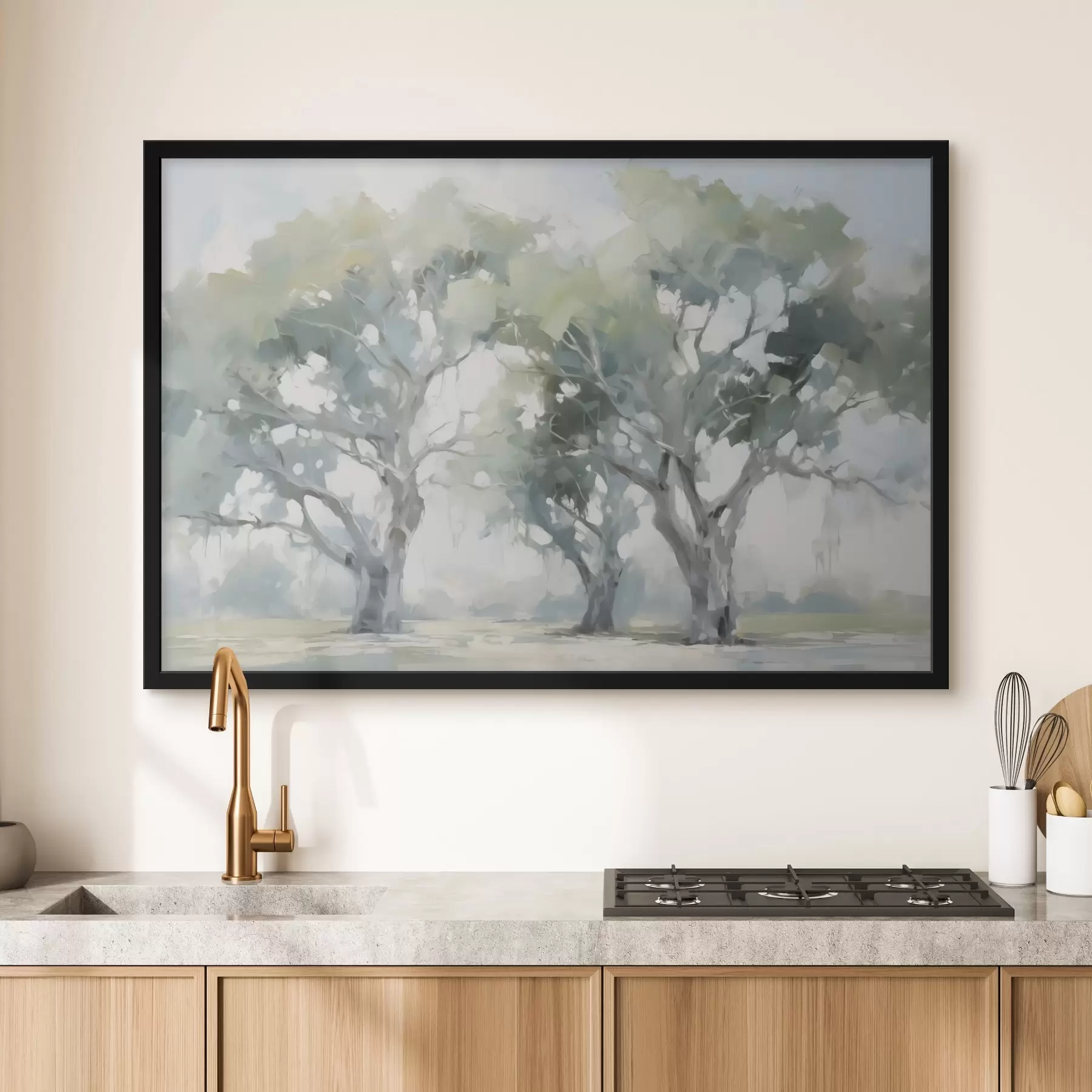 Fotobehang Eikenbos imitatieschilderij f44695