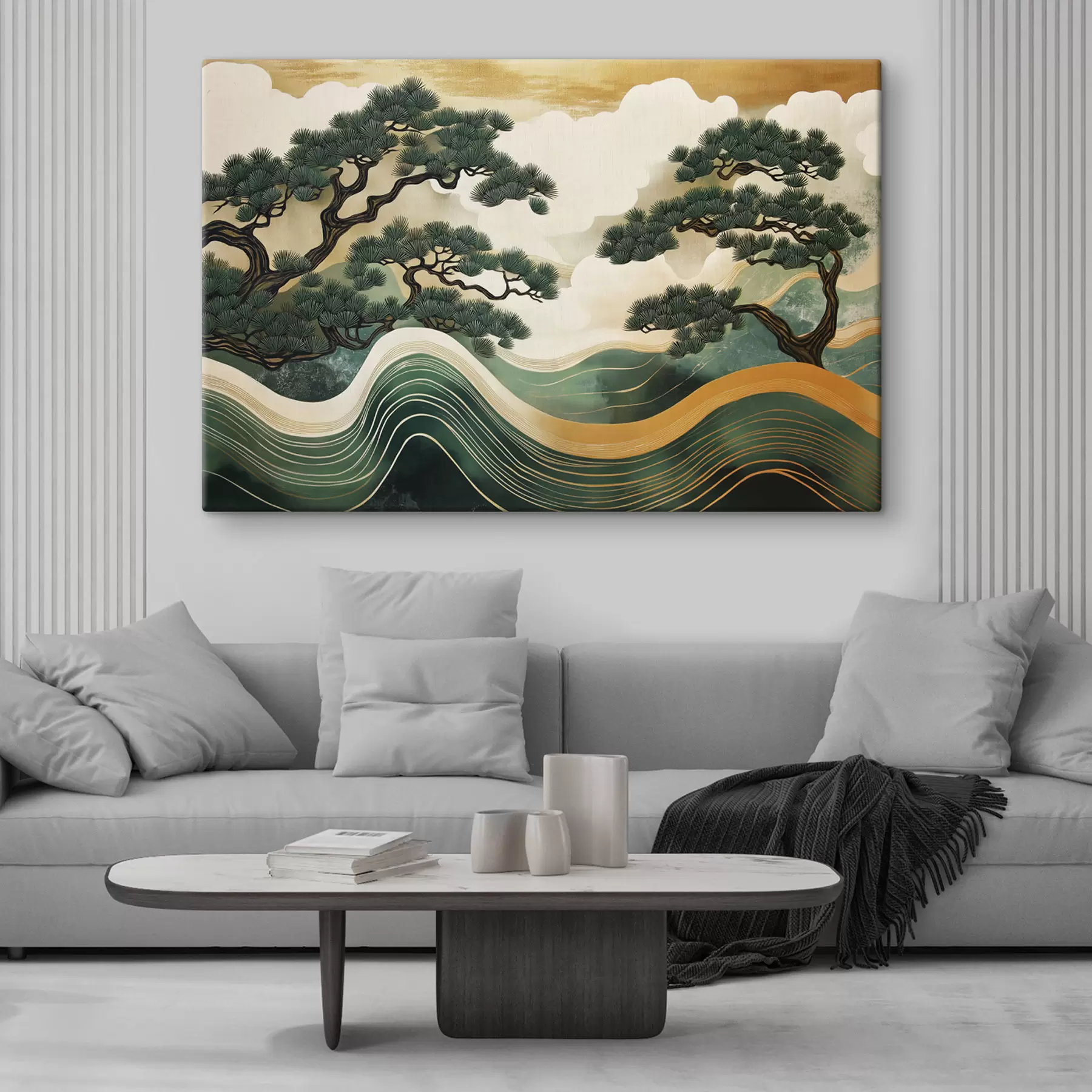  Schilderijen Abstracte landschappen met pijnbomen, Chinese stijl s44720