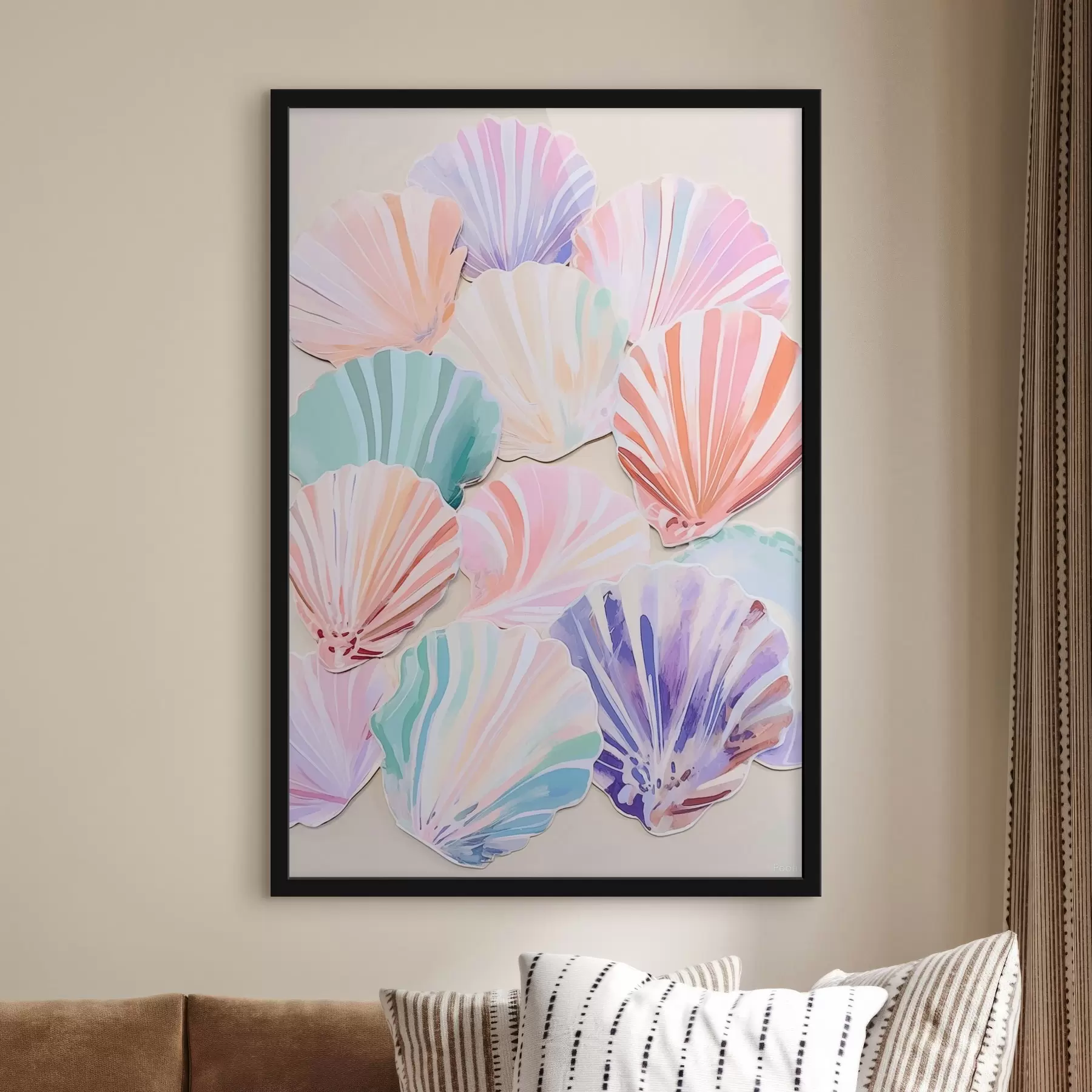 Fotobehang Veelkleurige schelpen f44736