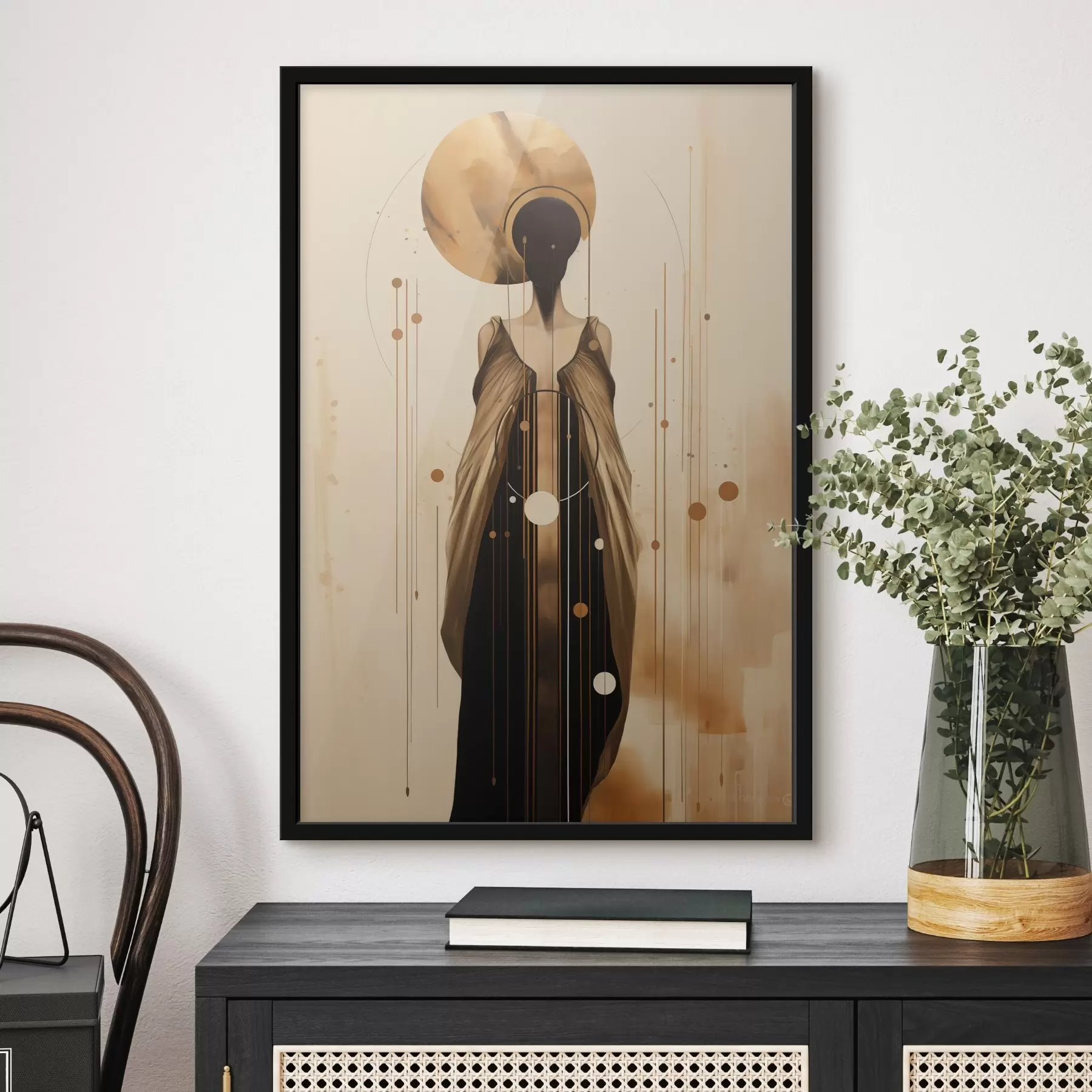 Fotobehang Abstracte vrouw met ornament f44748