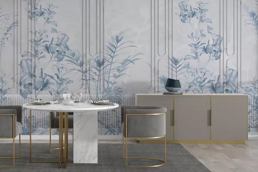 Fotobehang Planten op panelen w04133v1